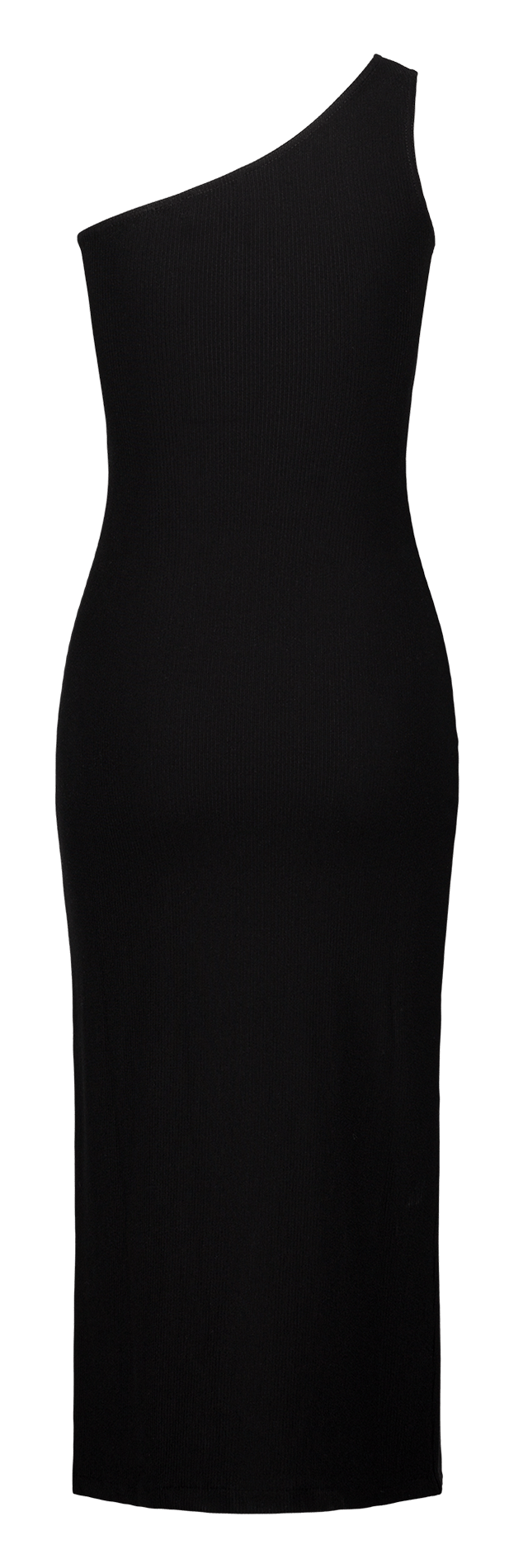 Fitted dress with asymmetric sleeve FLAIR Black