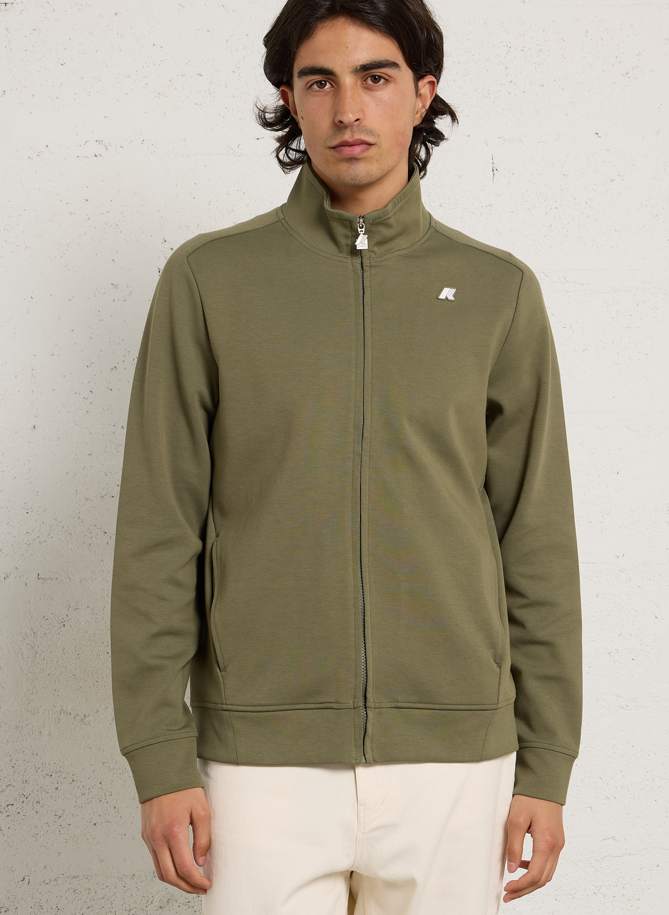 Cotton high-neck sweatshirt K-WAY Green