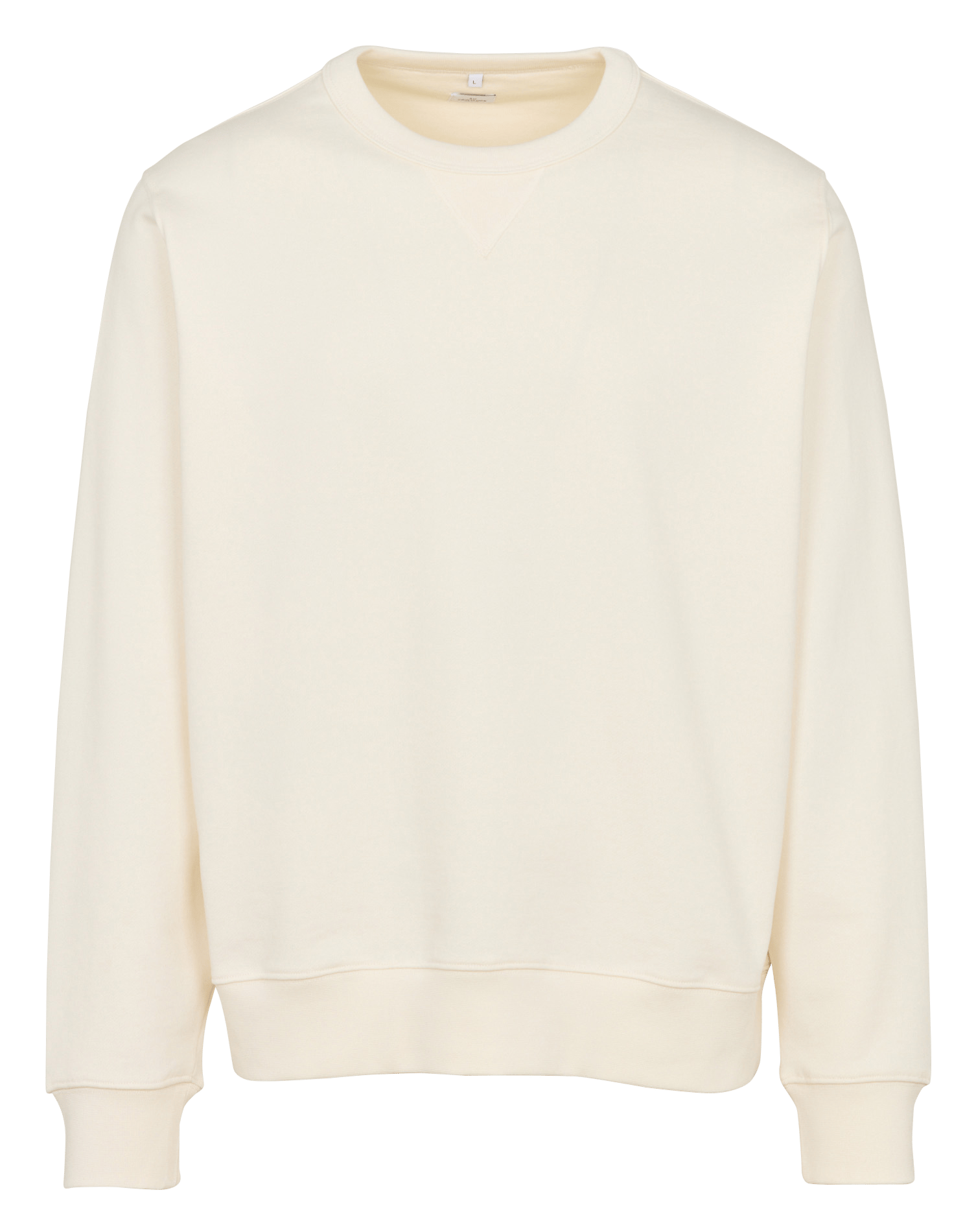 Sweat beige ample col rond en coton AU PRINTEMPS PARIS Beige