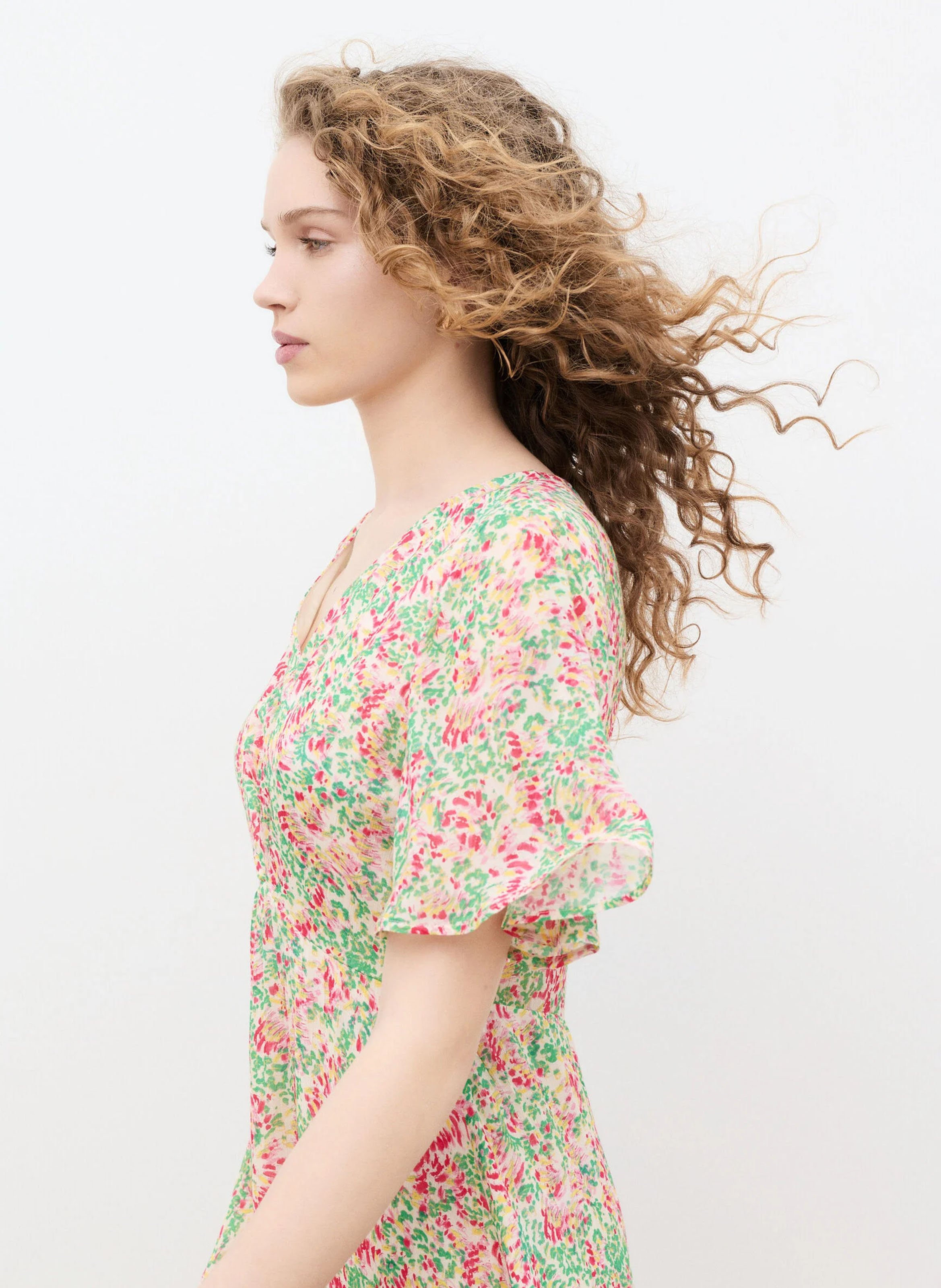 Robe longue cintrée CAROLL Vert