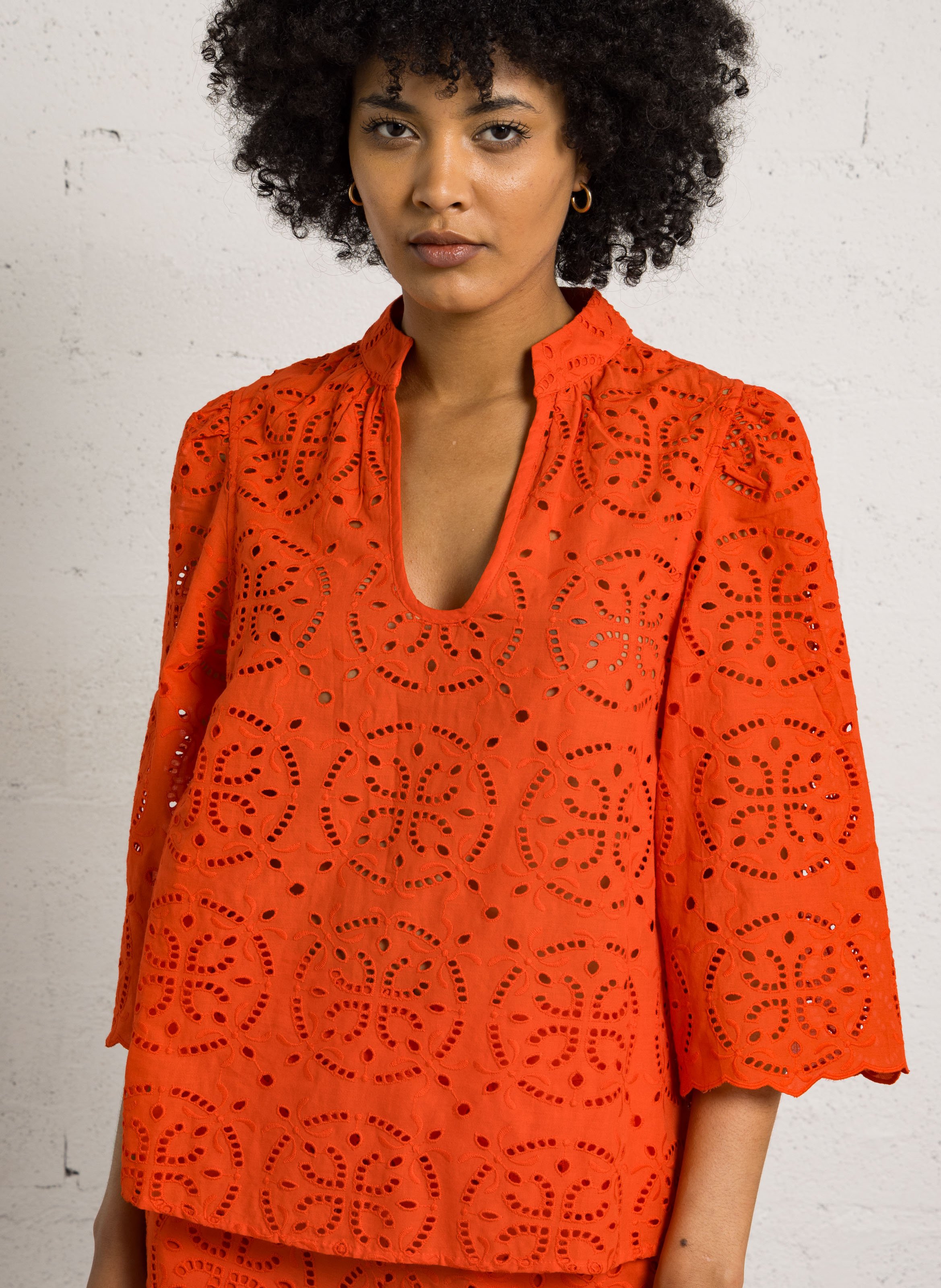 Top manches 3/4 brodé MAISON 123