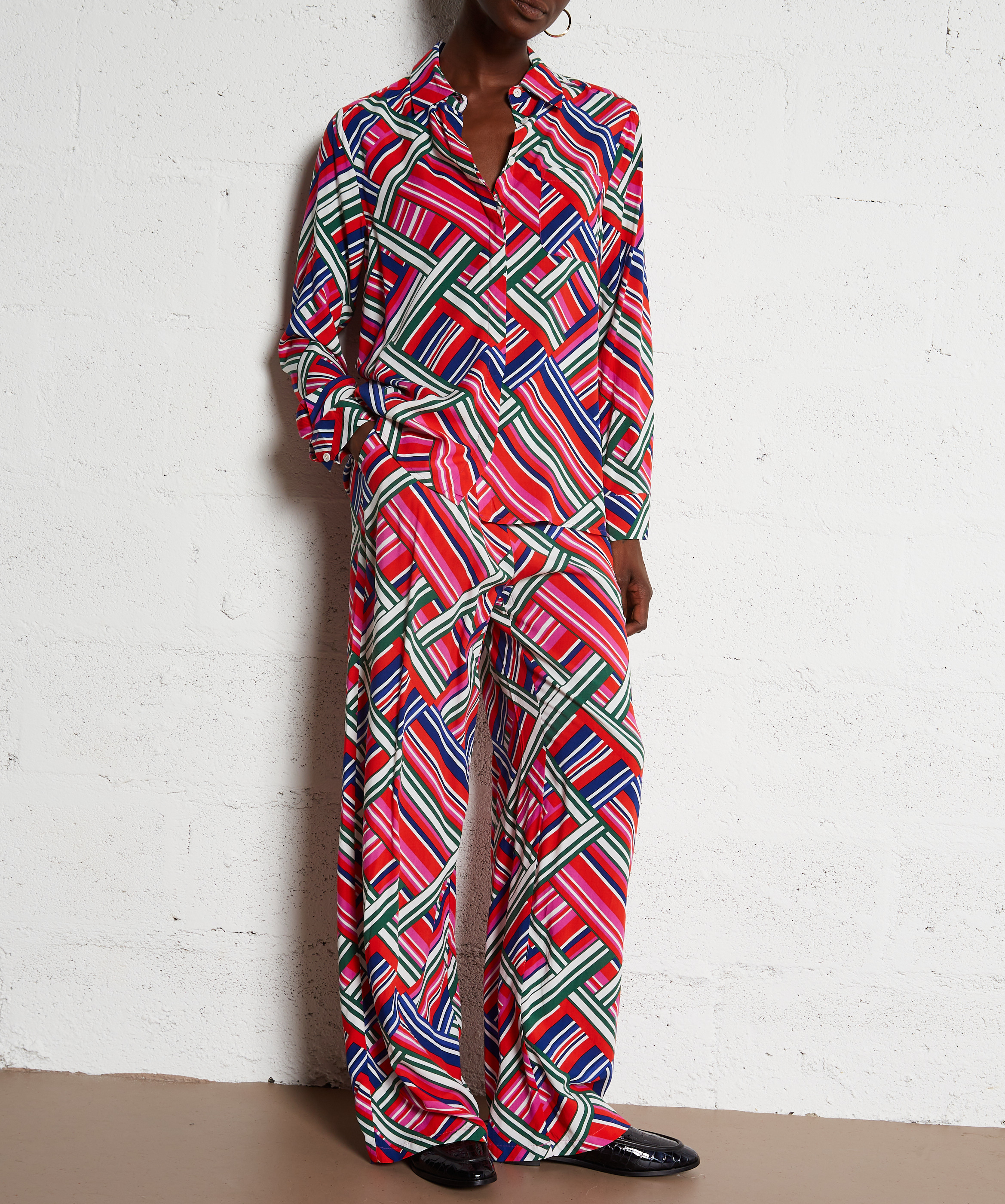 Norton printed straight trousers LA PETITE ETOILE Multicolored