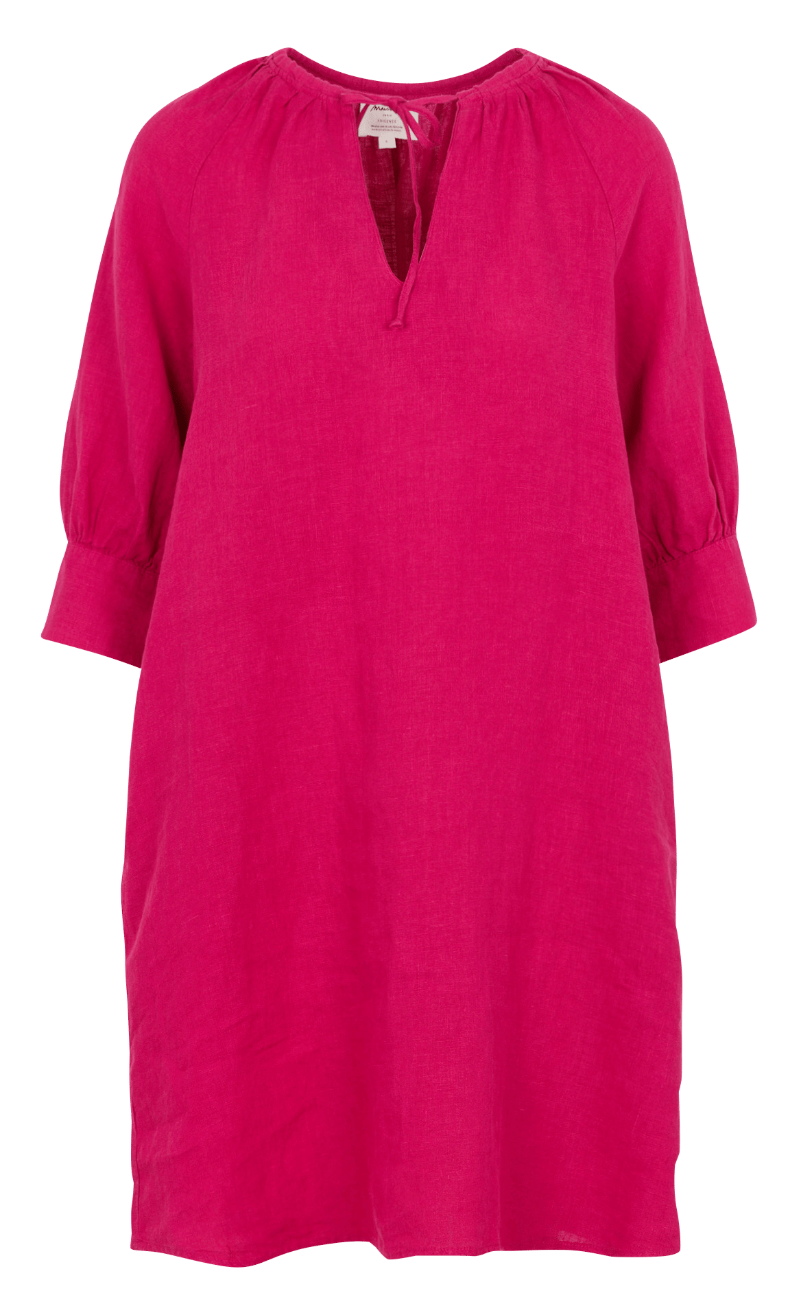 Vestido de lino corto y amplio MAISON 123 Rosa