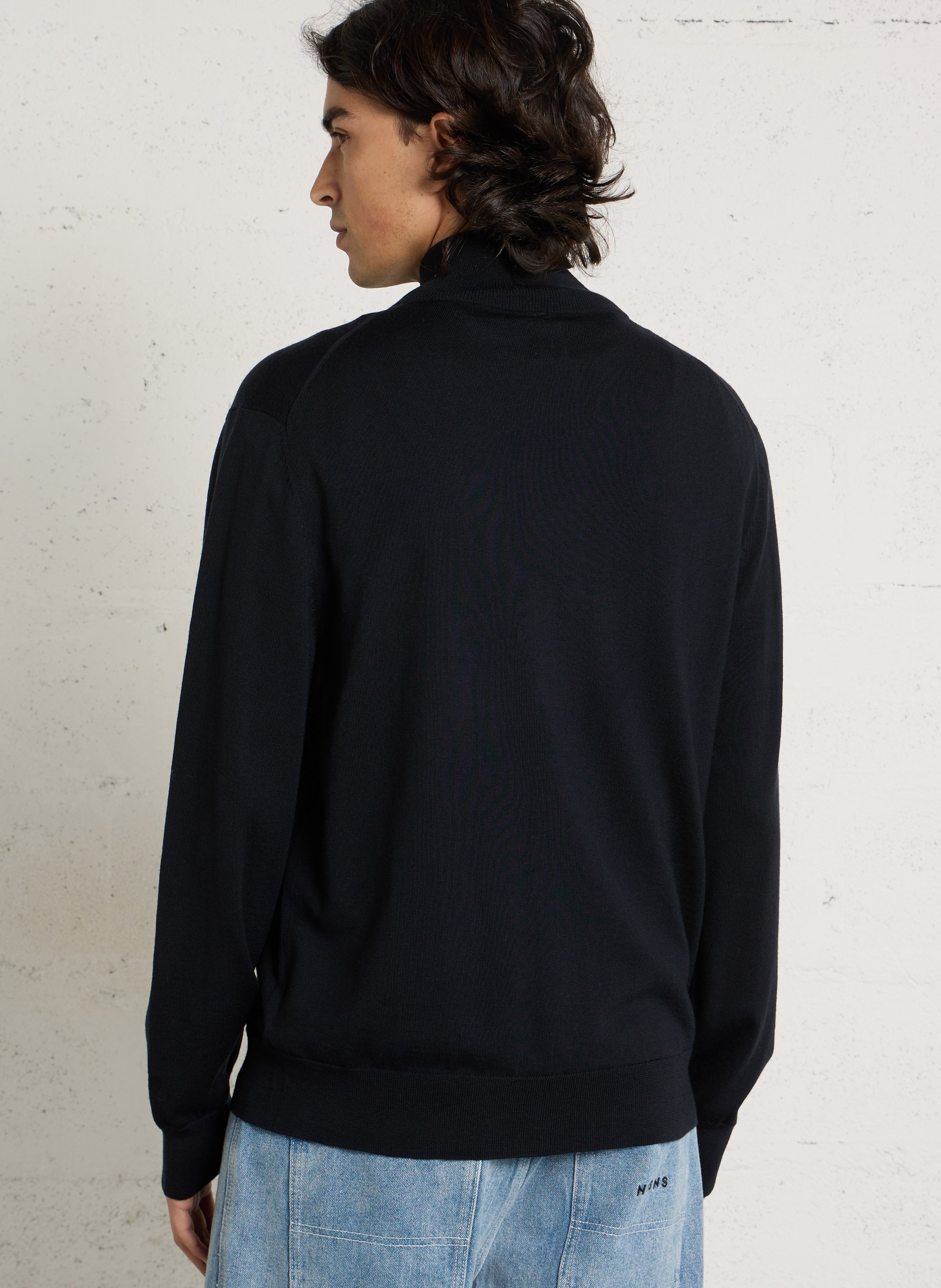 Strickjacke aus Merinowolle AU PRINTEMPS PARIS Blau