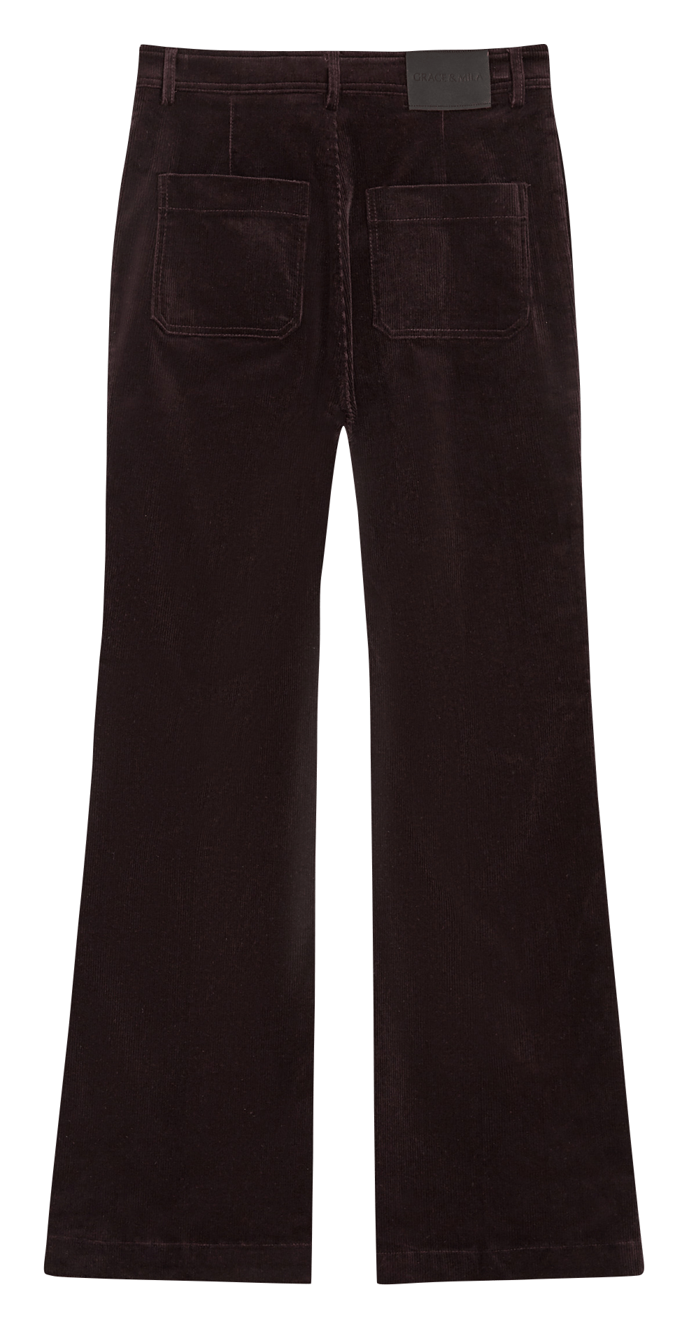 Straight ribbed cotton-blend pants | Red GRACE ET MILA Women