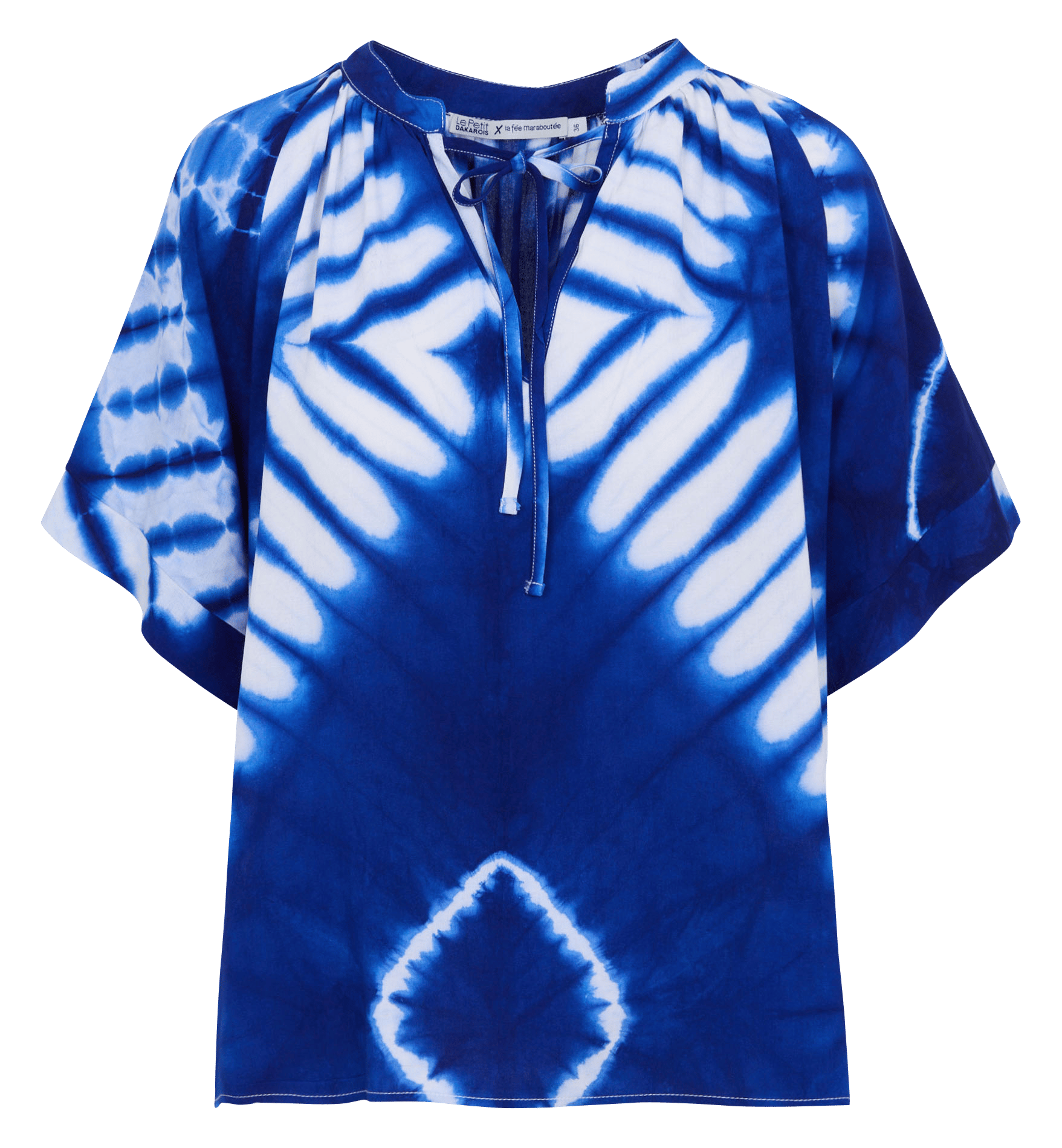 Top met tie-dyeprint LA FEE MARABOUTEE Blauw
