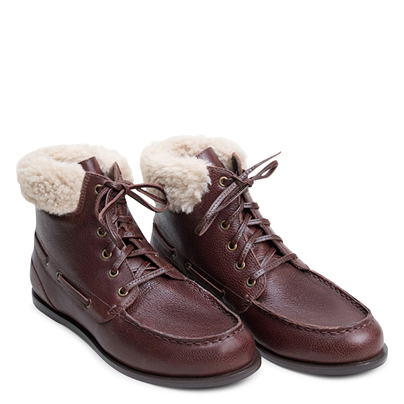 Boots en cuir mélangé JONAK Marron