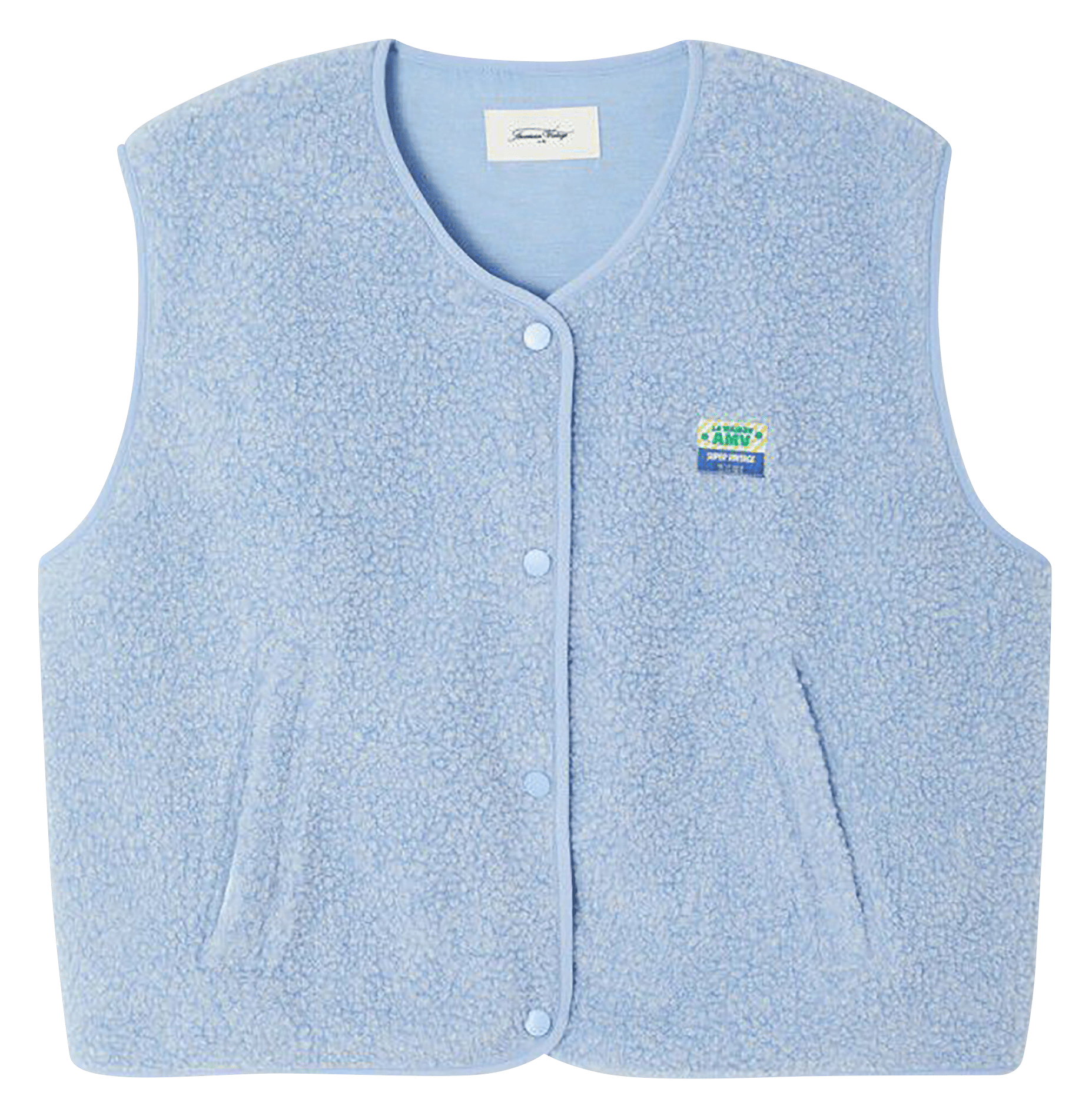 Weste aus Sweatstoff mit Rundhalskragen AMERICAN VINTAGE