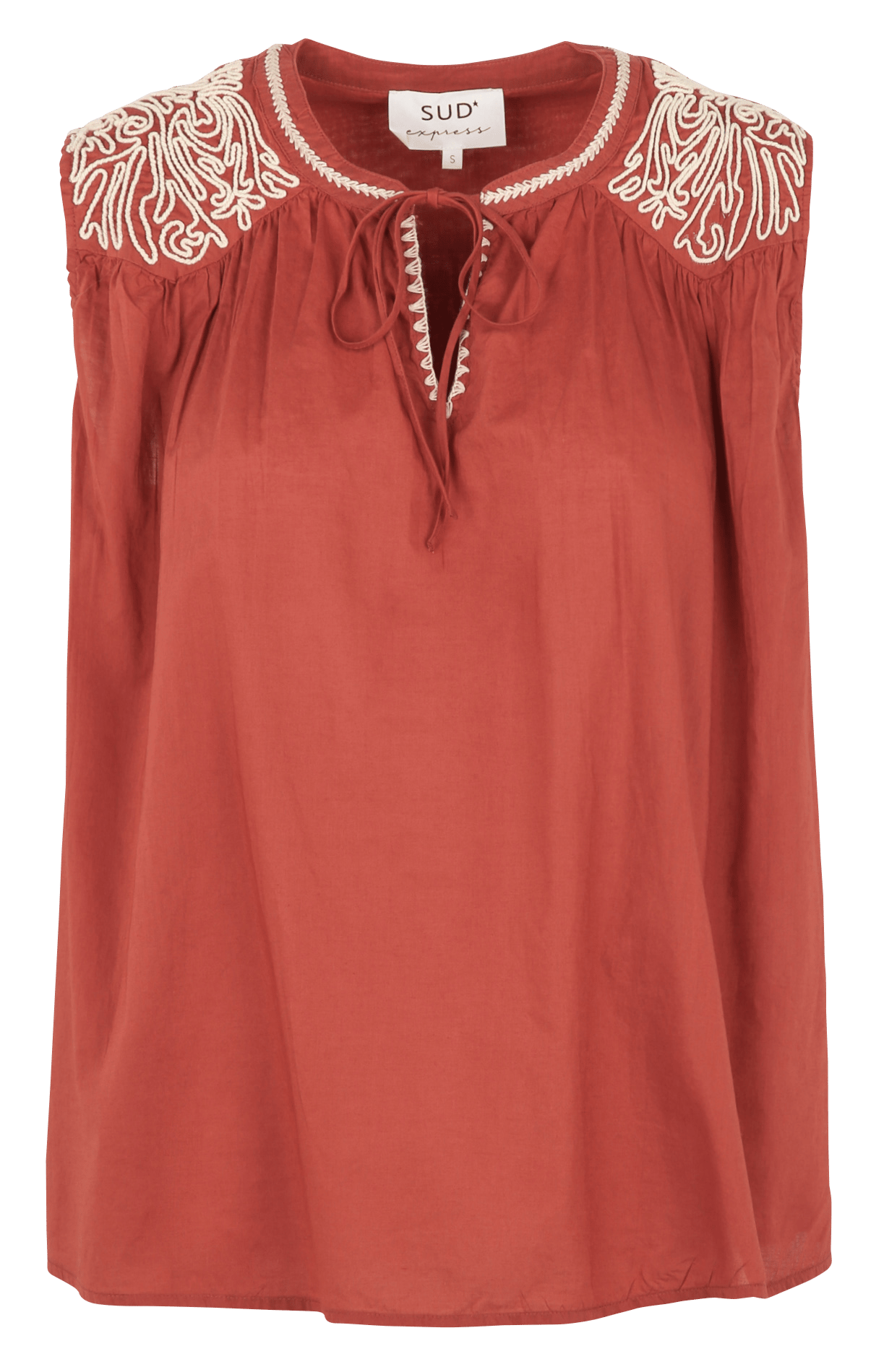 Weites Baumwoll-Top SUD EXPRESS Orange