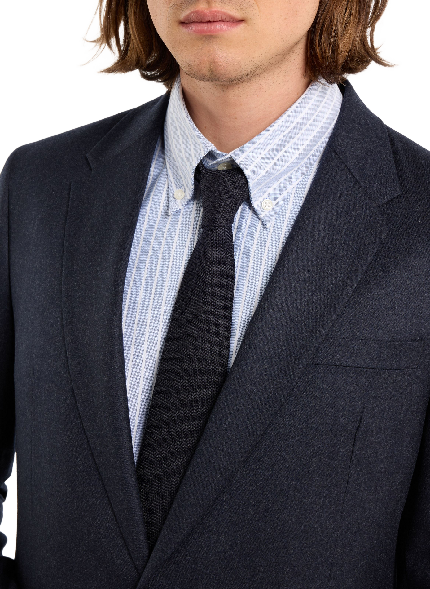 Silk grenadine gren tie SAISON 1865 Blue