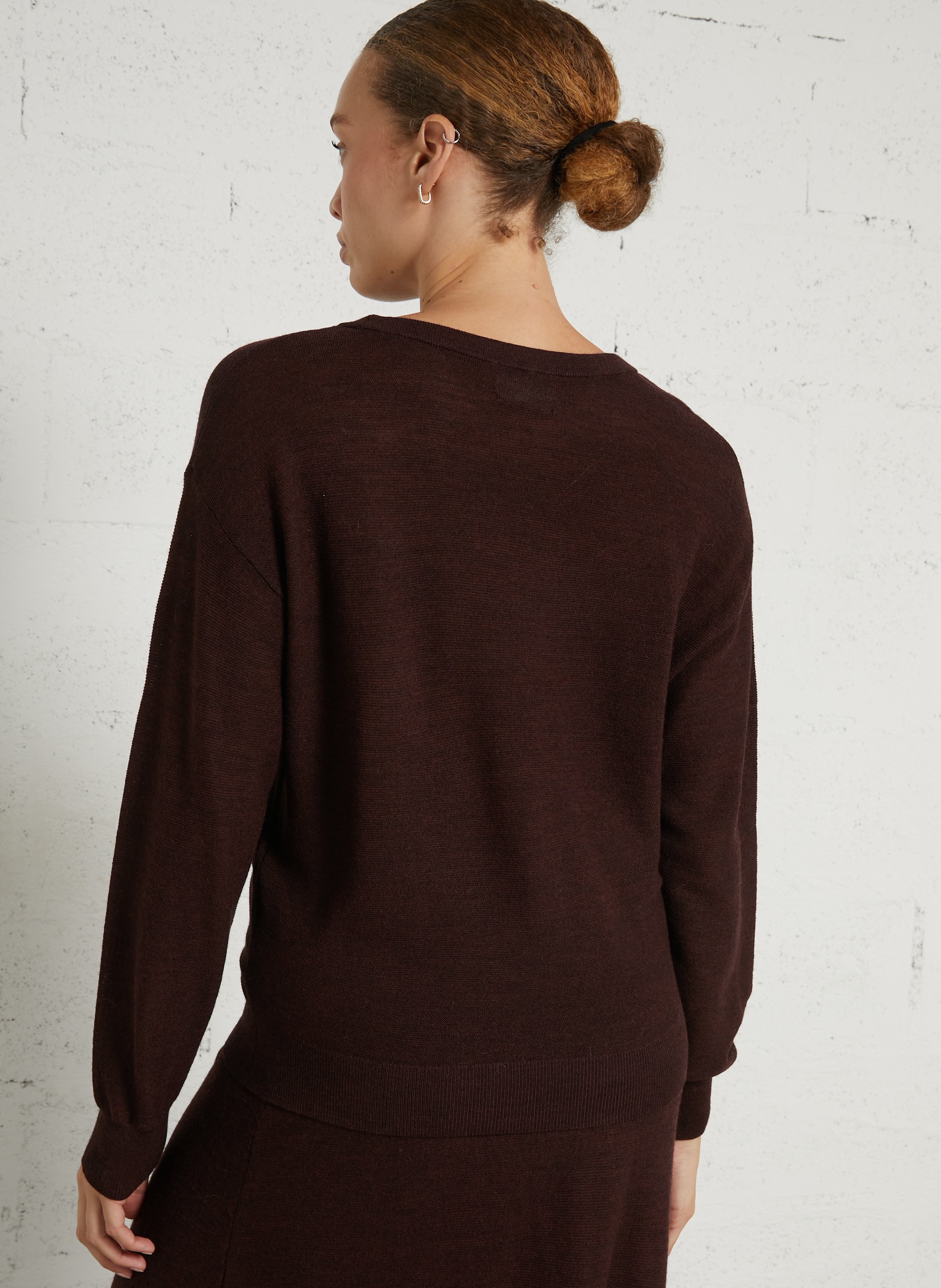 Pull droit col rond  MAISON 123 Violet