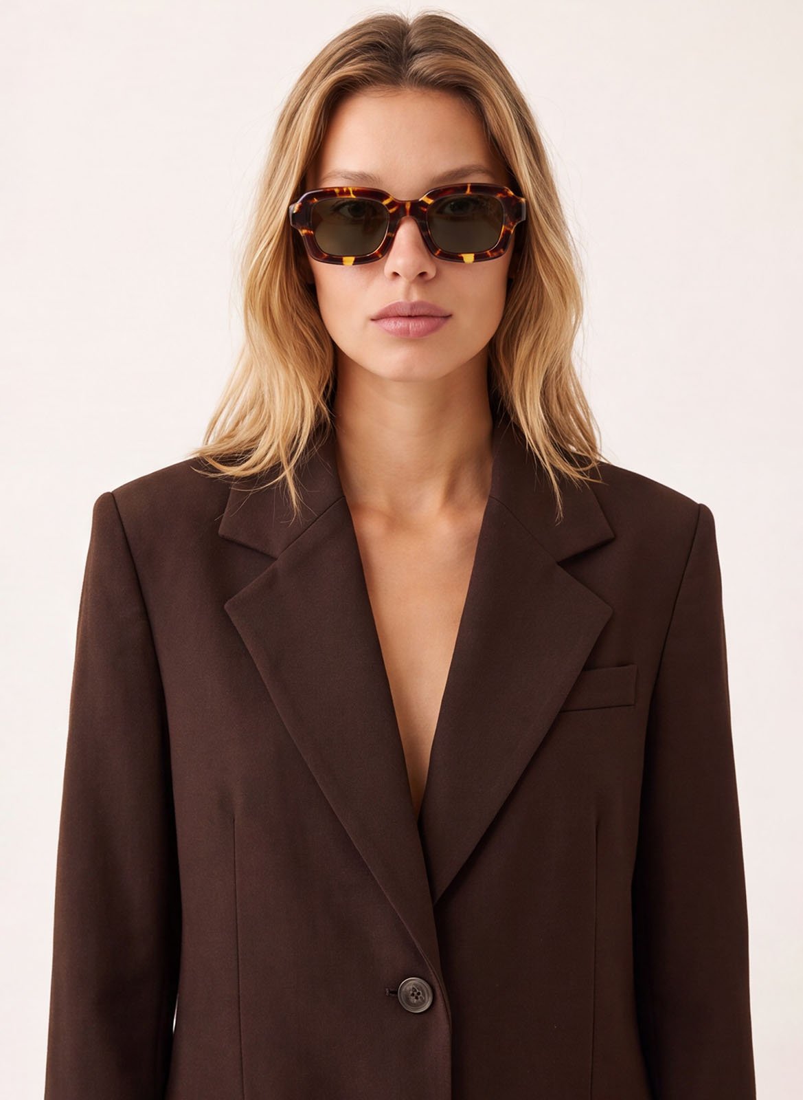 Rechte blazer met reverskraag KOOKAI Bruin