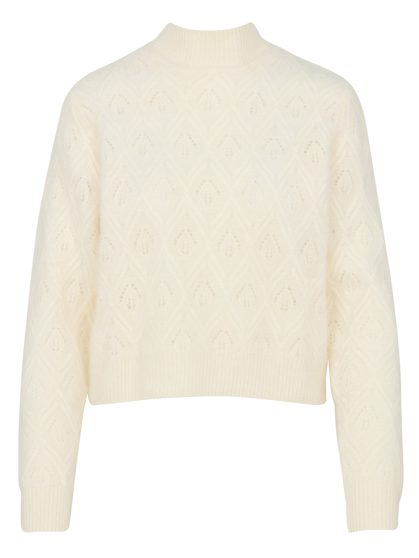 Wollpullover mit Stehkragen BERENICE Weiss
