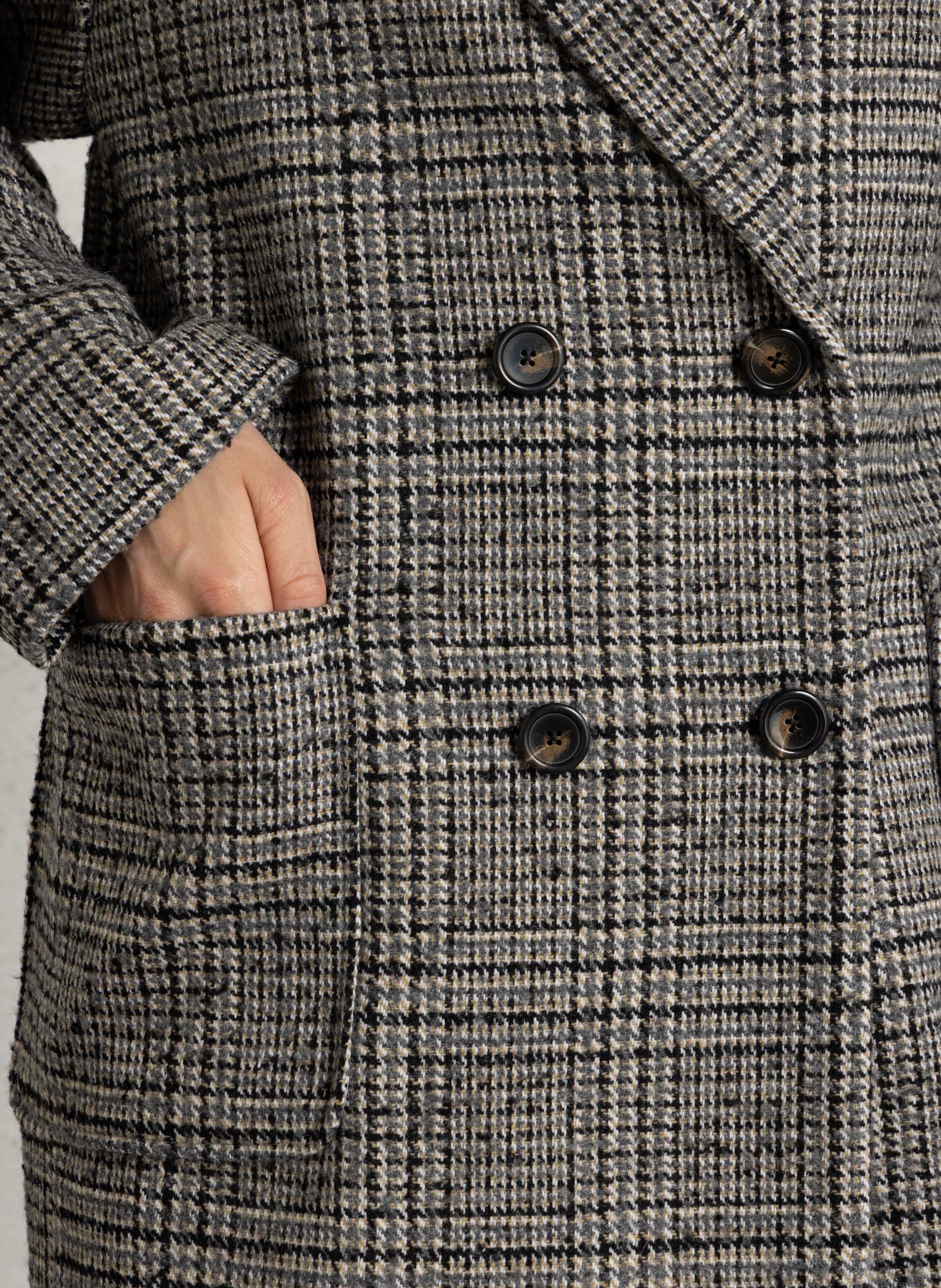 Manteau droit mi-long PLEASE Noir
