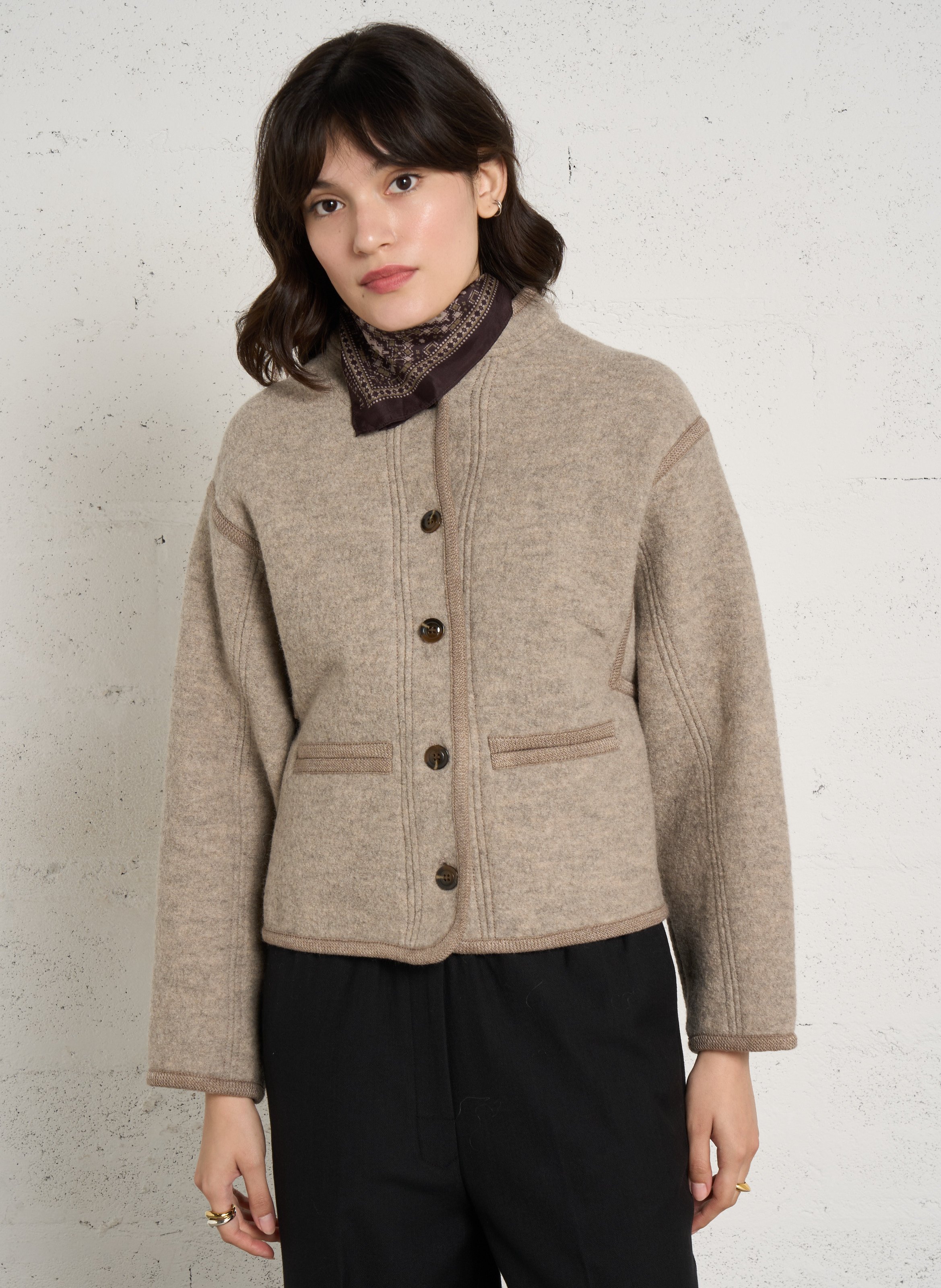 Gerade geschnittene Wolljacke SOEUR