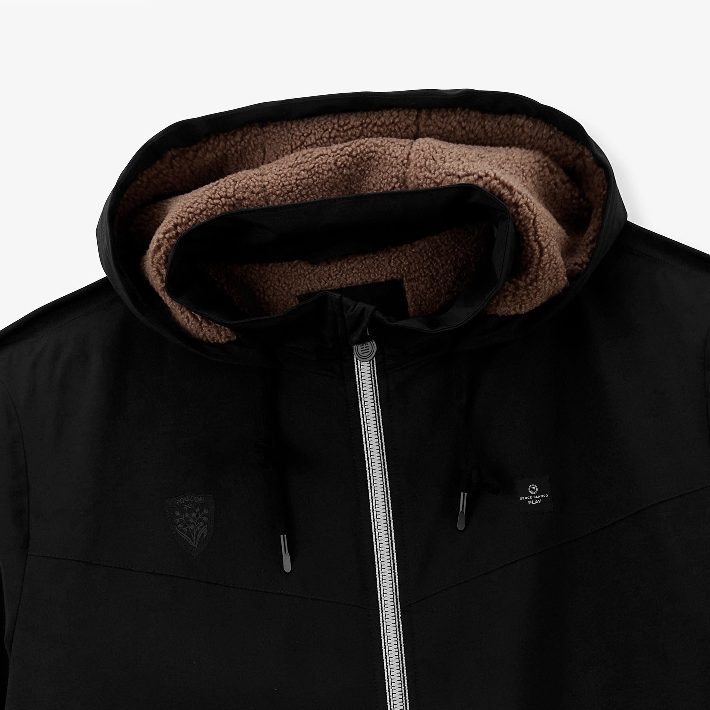 Water-repellent parka with fleece-lined hood SERGE BLANCO Black