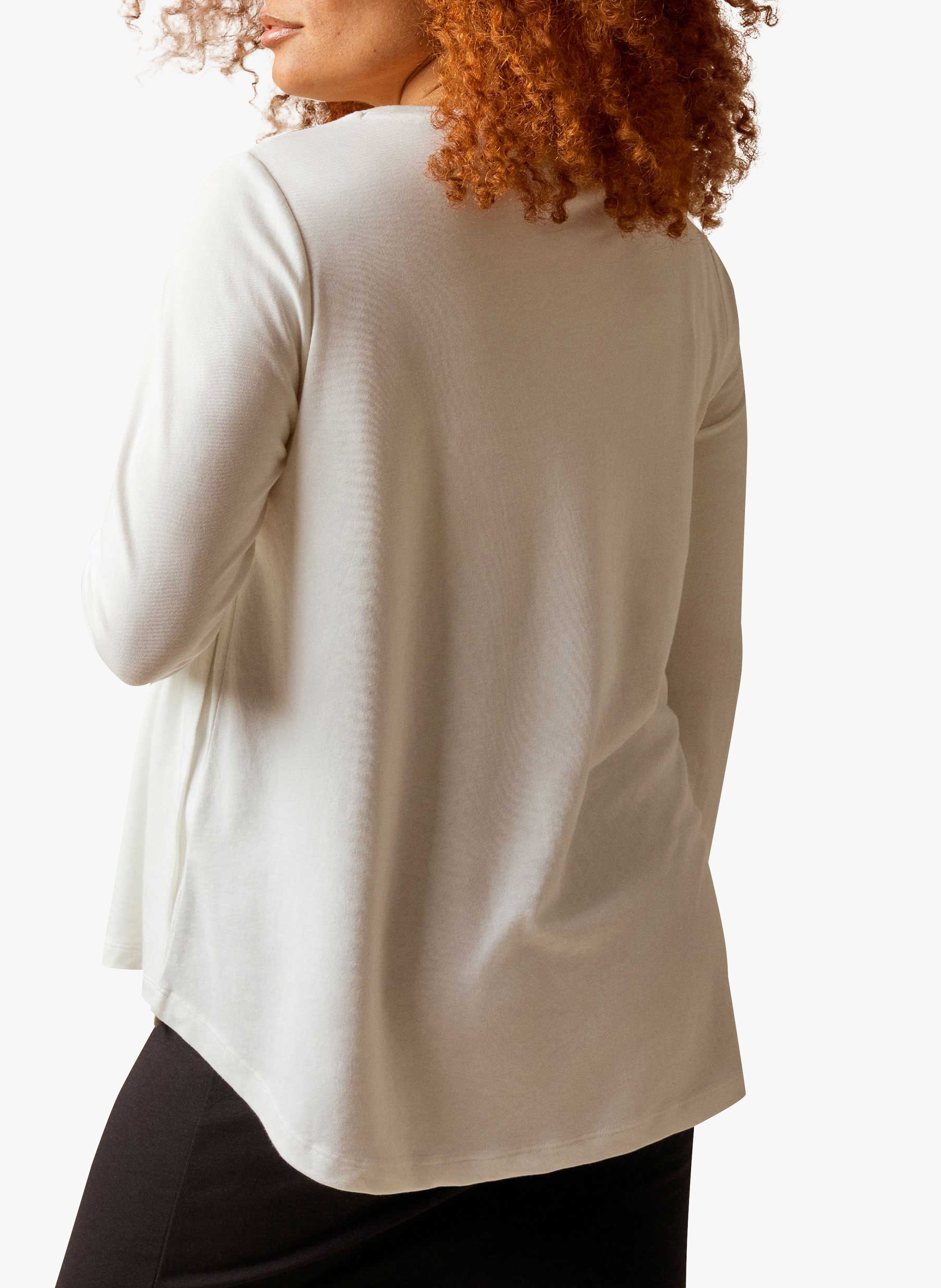 Round-neck organic cotton-blend T-shirt BOOB White