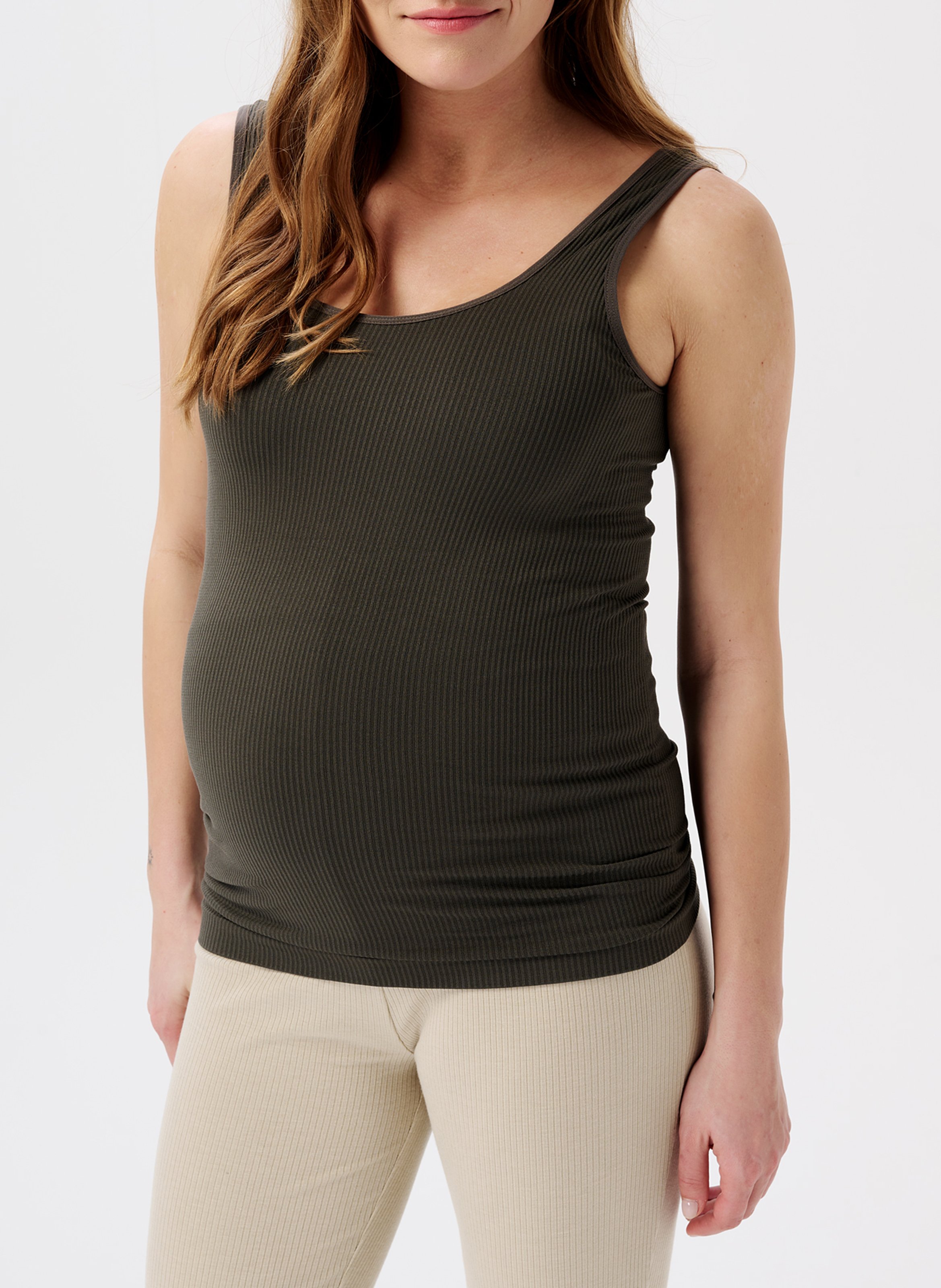 Débardeur de grossesse côtelé  NOPPIES Vert