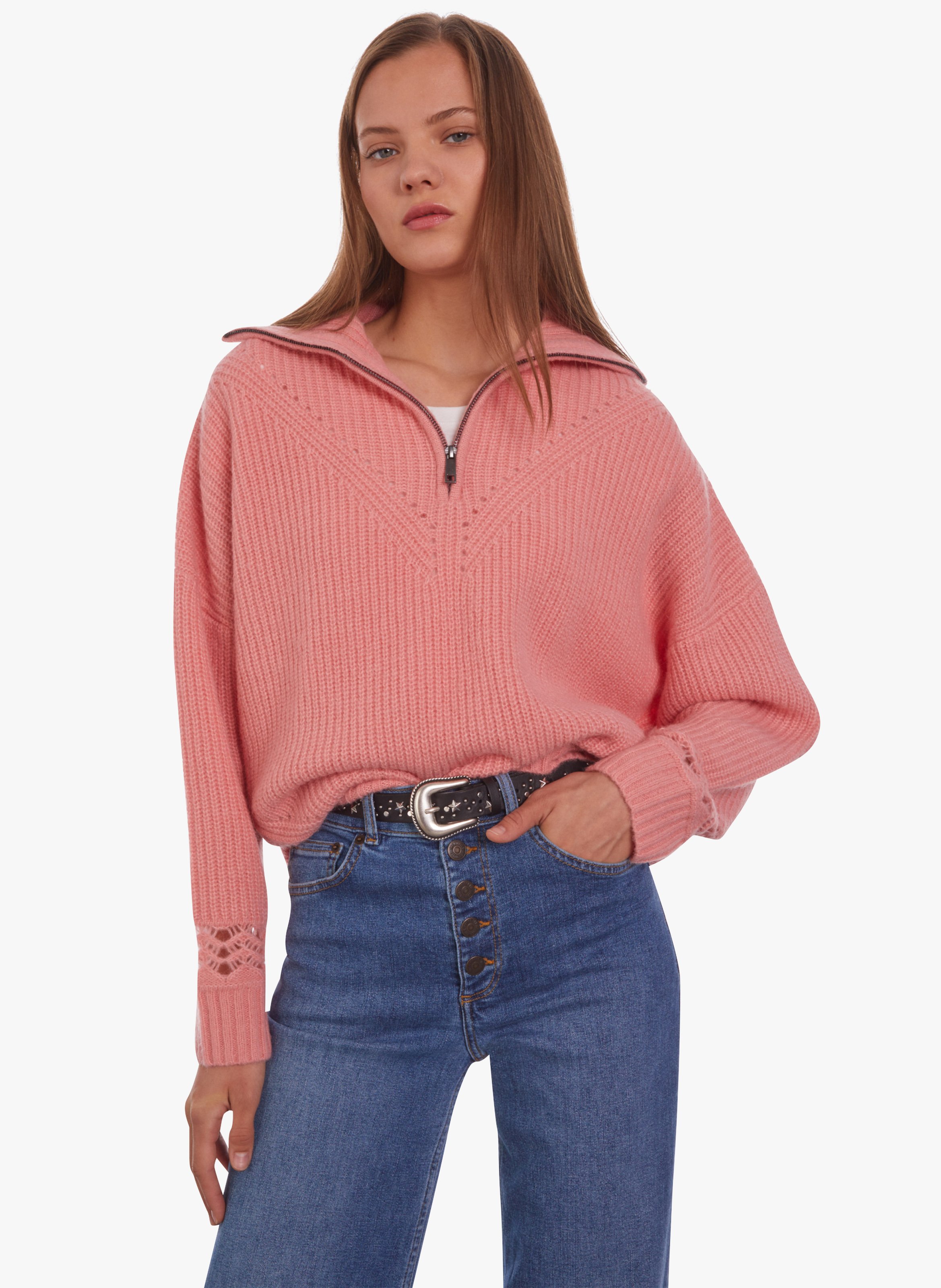 Pull femme col discount camionneur