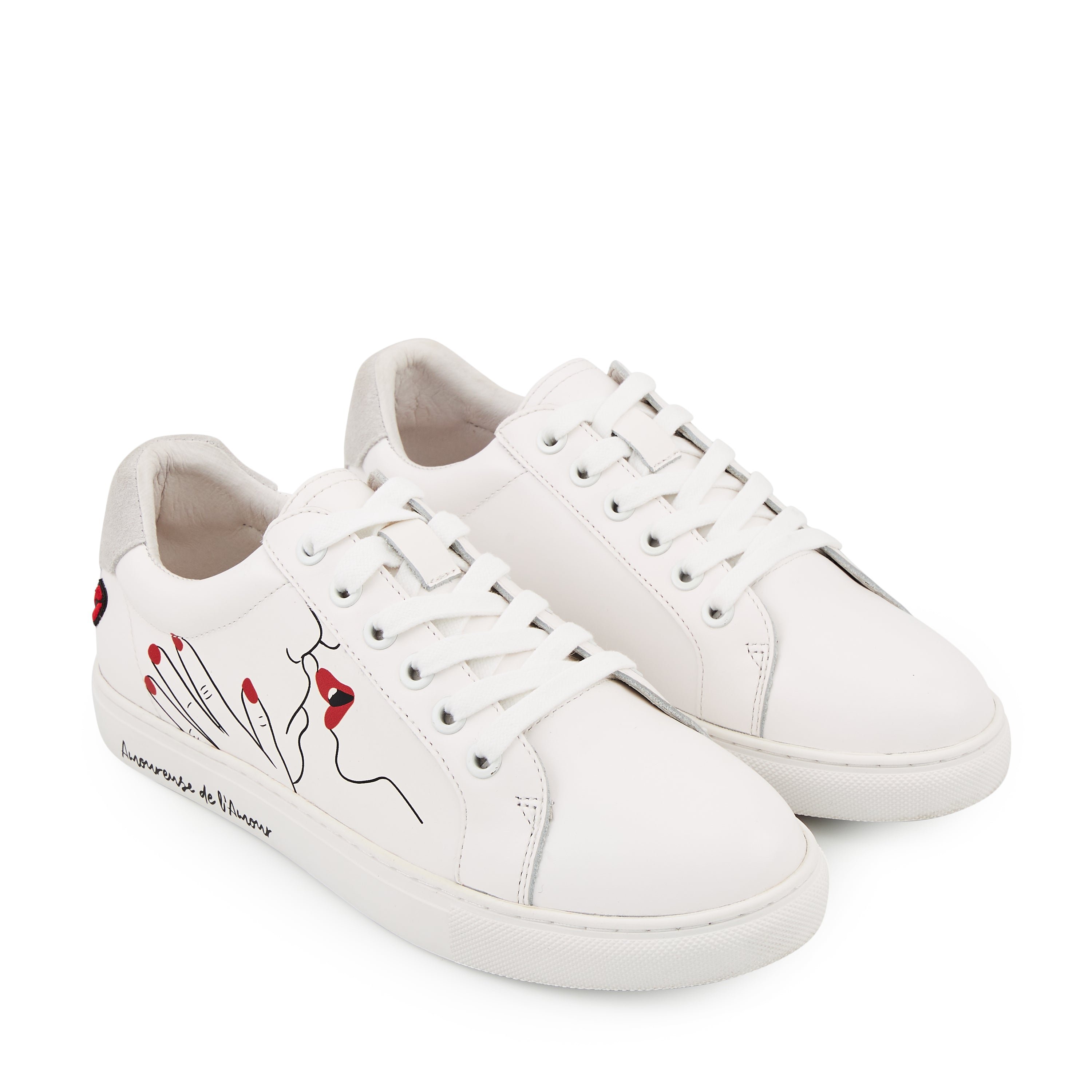 Leather sneakers BONS BAISERS PARIS White