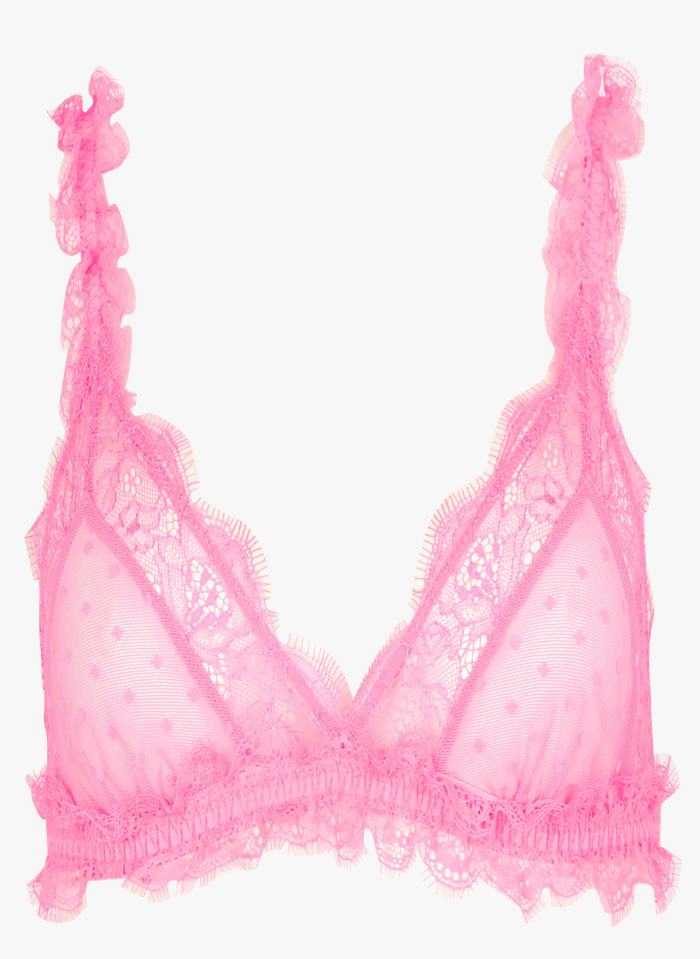 Pink Lace triangle bralette