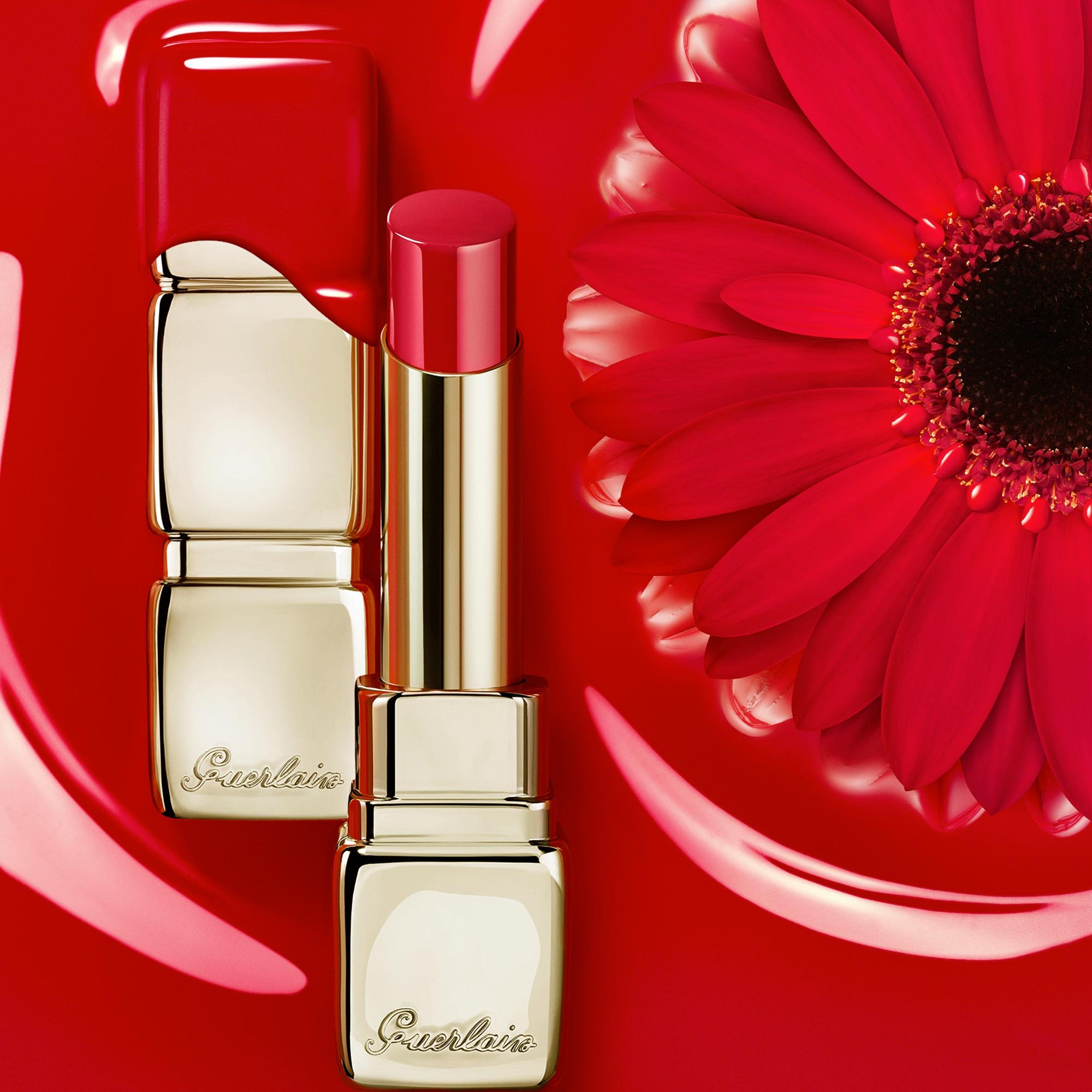 KissKiss Shine Bloom - Leuchtender Lippenstift mit 95% Inhaltsstoffen natürlichen Ursprungs GUERLAIN 309 fresh coral