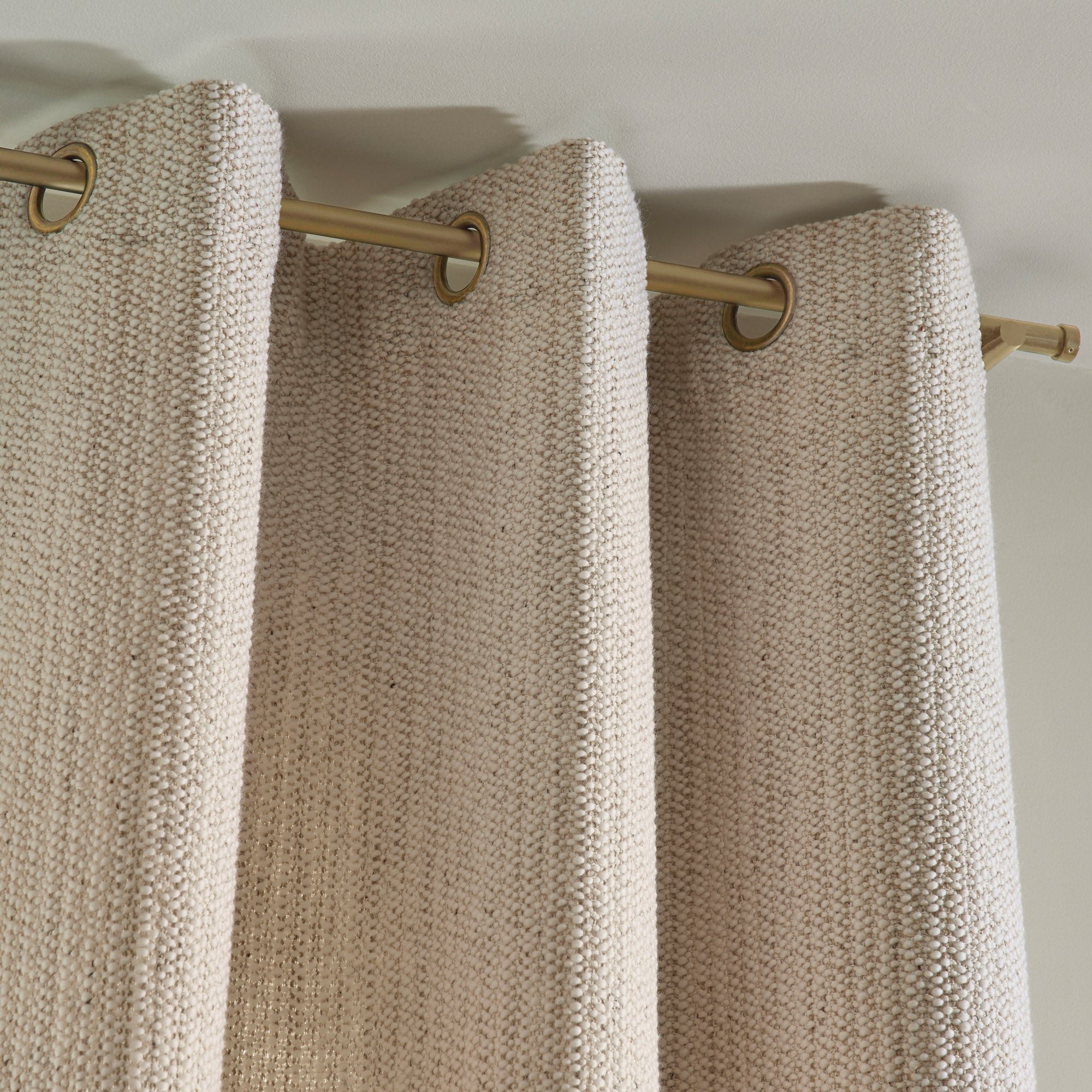 Curtain with gilt eyelets MADURA Beige