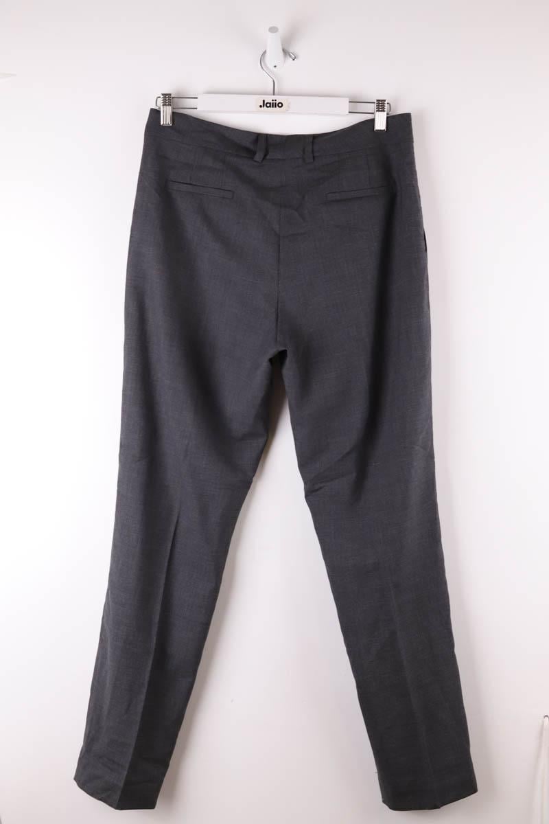Pantalon droit en laine MODETROTTER - Seconde Main Gris