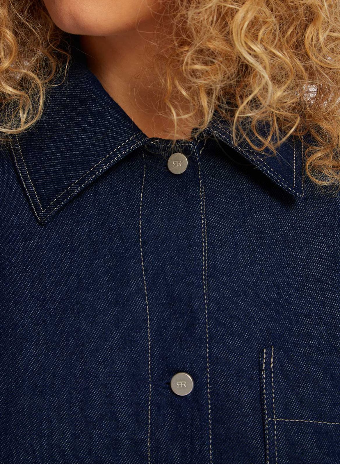 Veste oversize en coton ROSEANNA Bleu