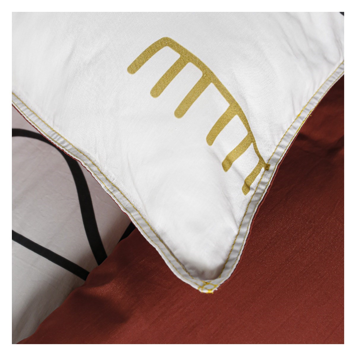 Printed cotton bedding set TODAY LINGE DE MAISON White