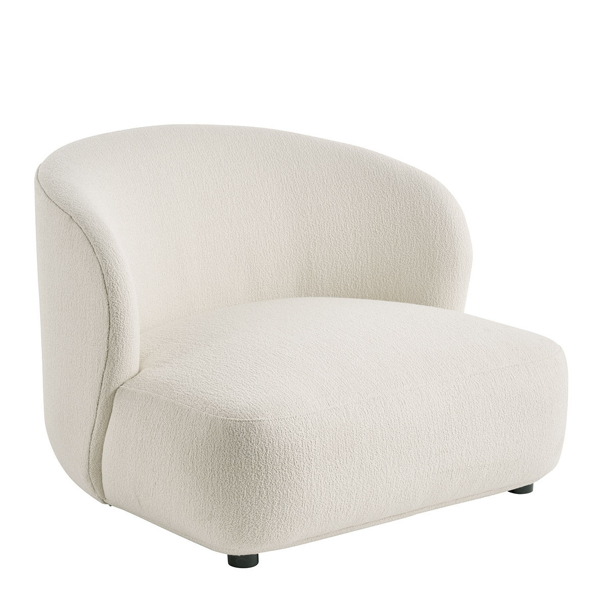 Large bouclé armchair BLANC D'IVOIRE Beige