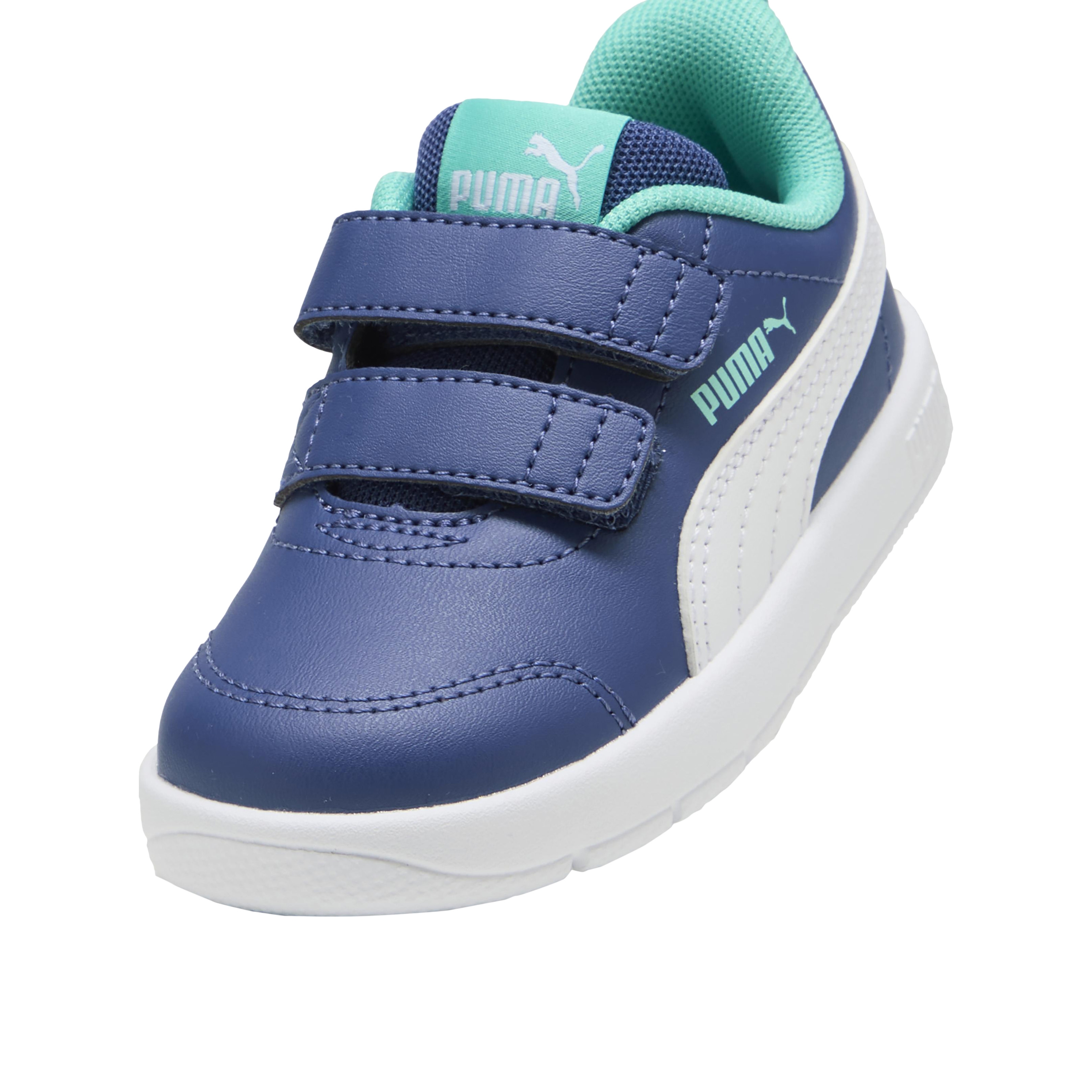Low children's sneaker with Velcro straps Courtflex v3 v inf PUMA Blue