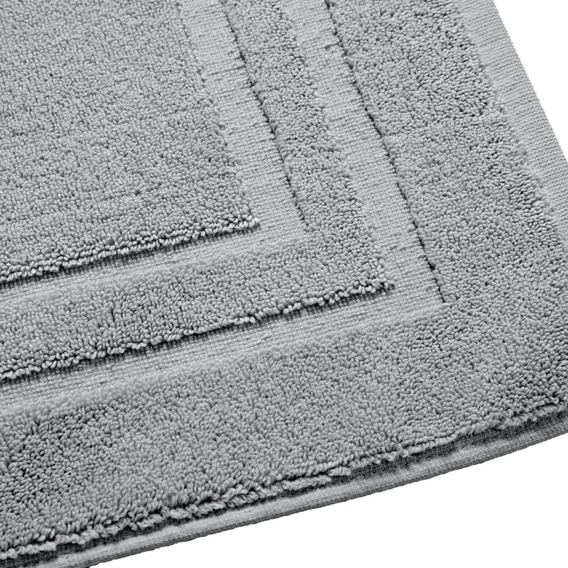 100% combed cotton bath mat COTON PUR Grey