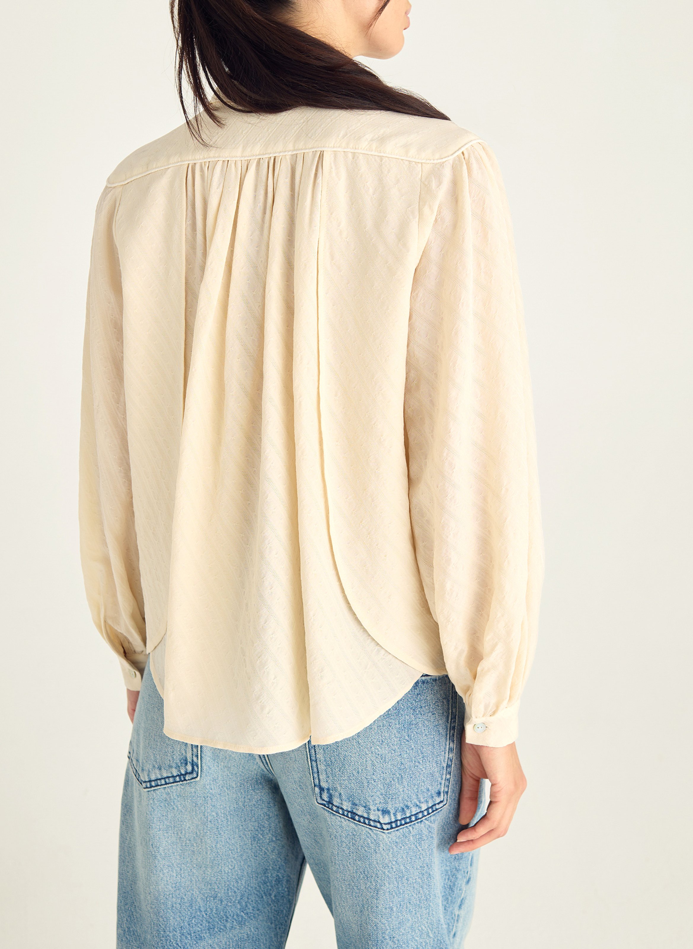 Shirt with classic collar in cotton COTELAC White