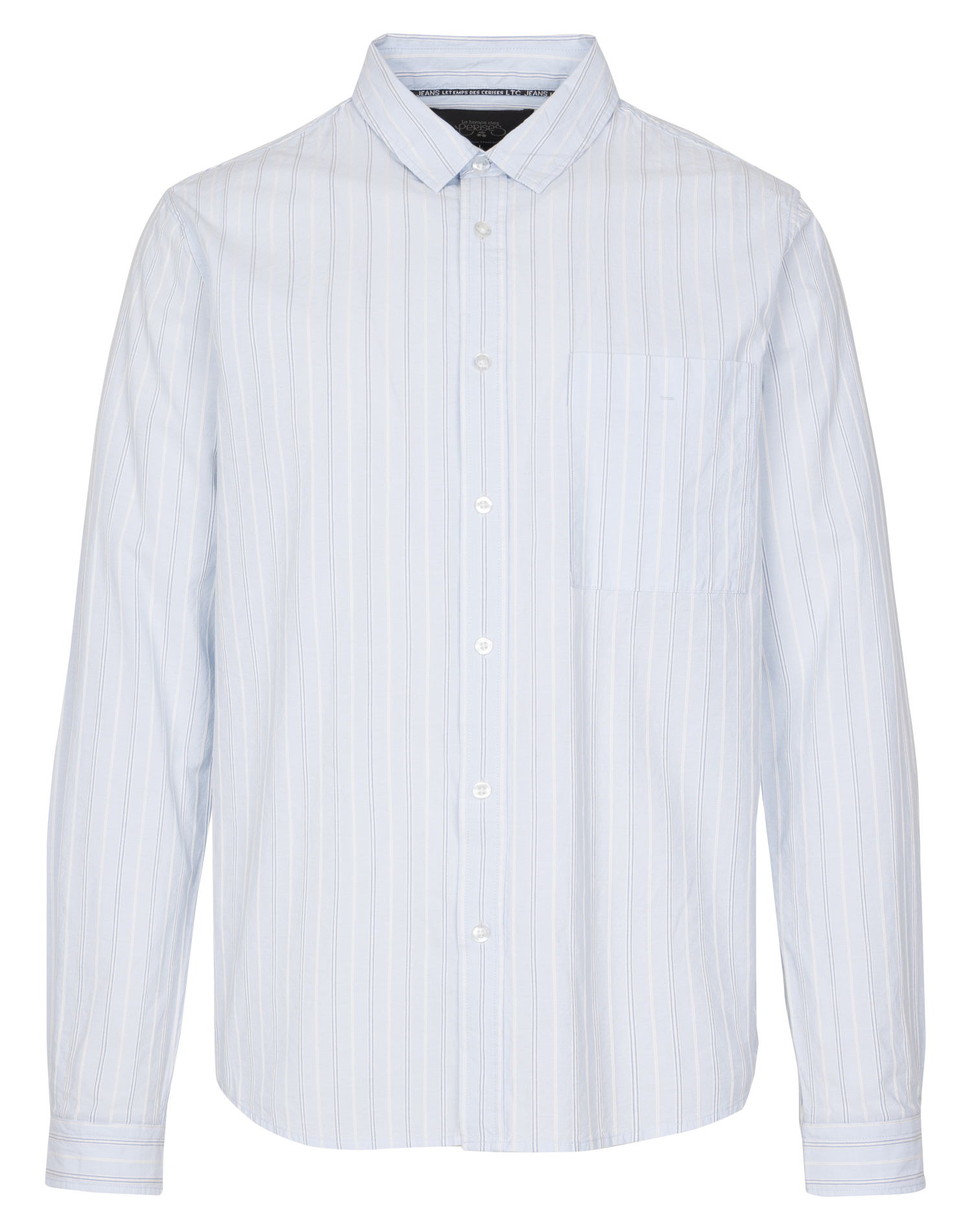 Striped cotton straight shirt LE TEMPS DES CERISES Blue