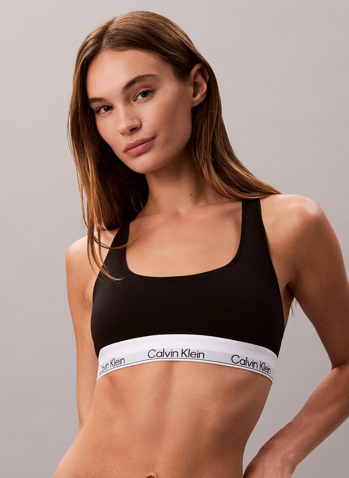 Brassière en coton mélangé CALVIN KLEIN UNDERWEAR Noir