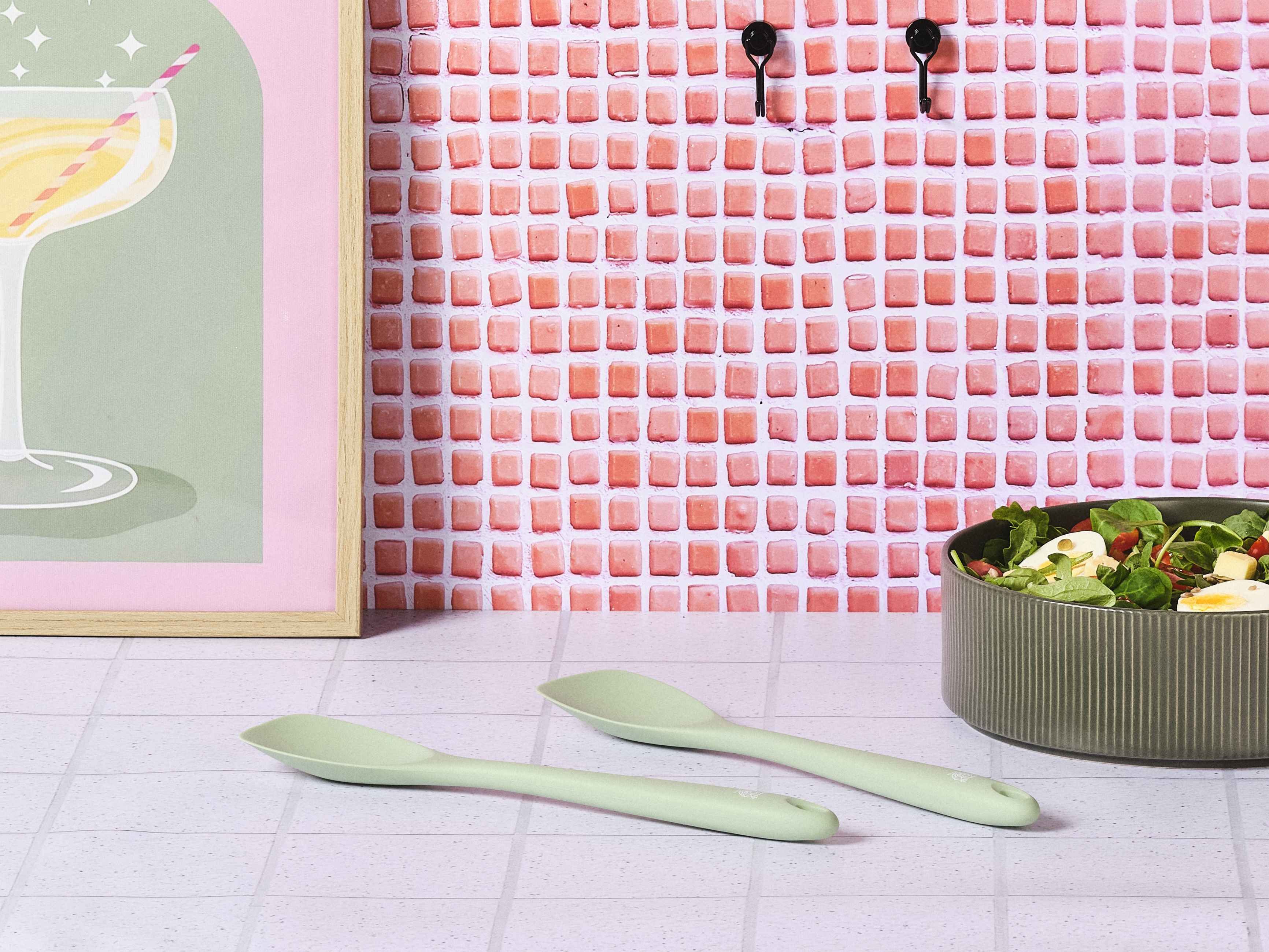 Ivar silicone salad servers BJORN Green