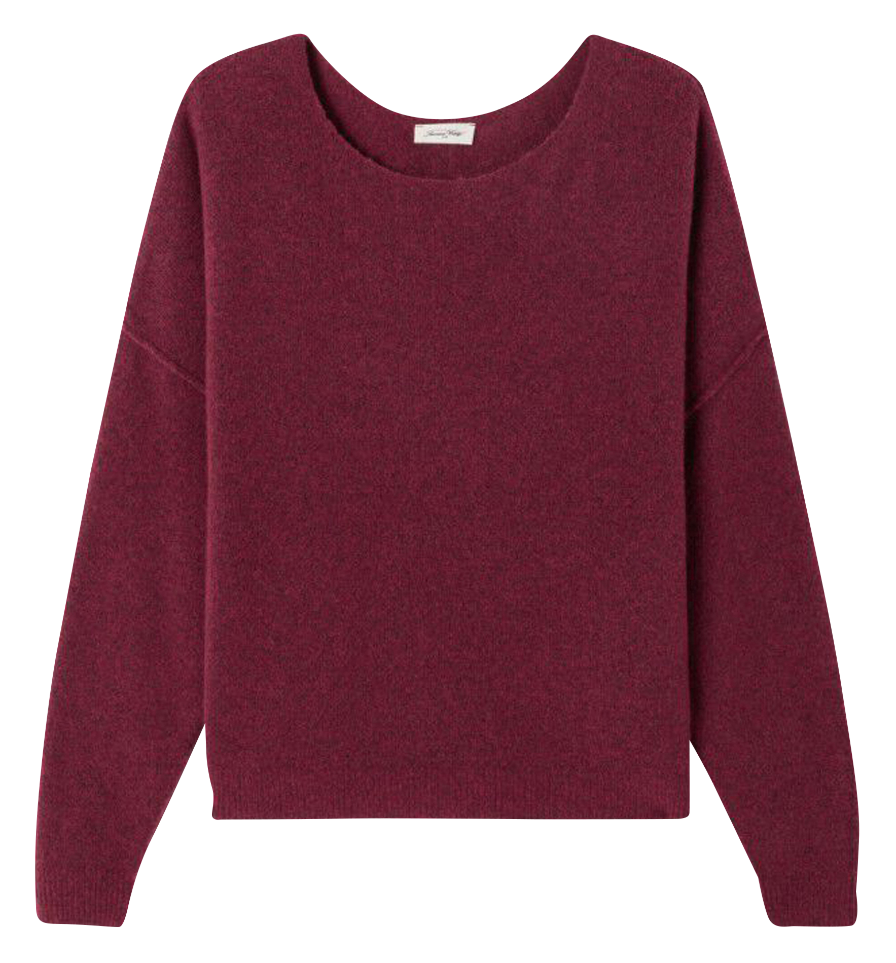 Wollmix-Pullover mit U-Boot-Ausschnitt DAMSVILLE Raisin chine
