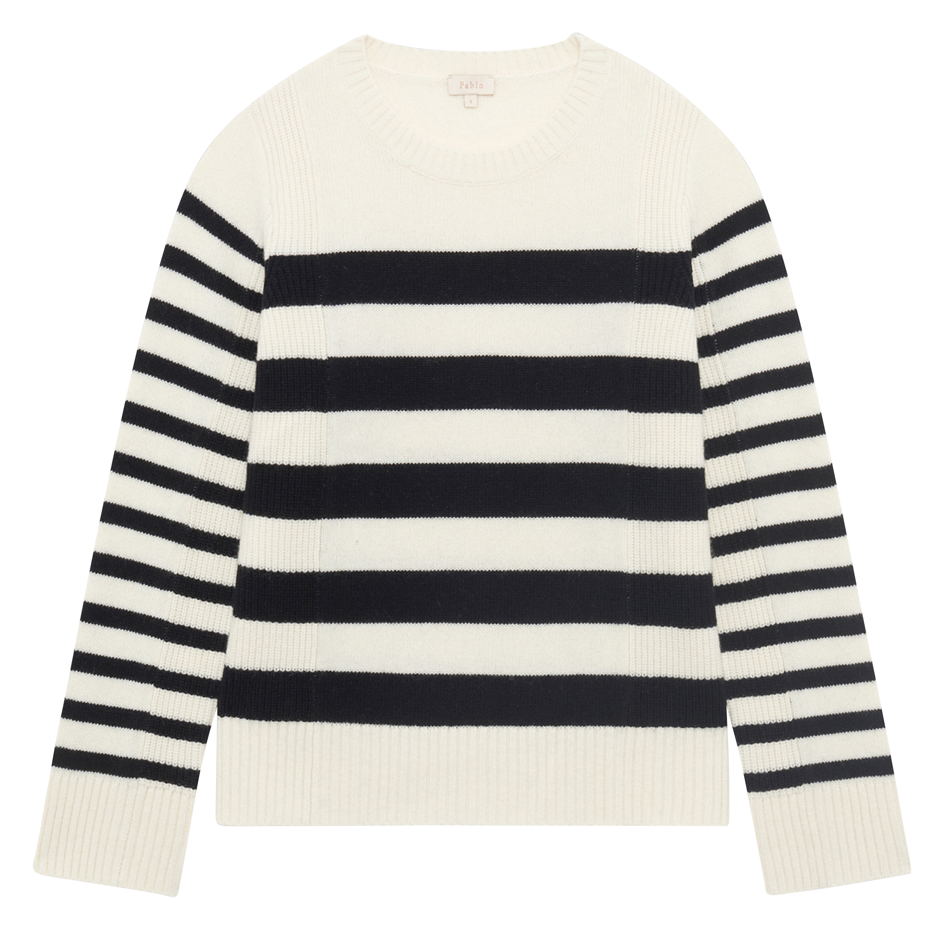 Pull droit col rond en laine PABLO Beige