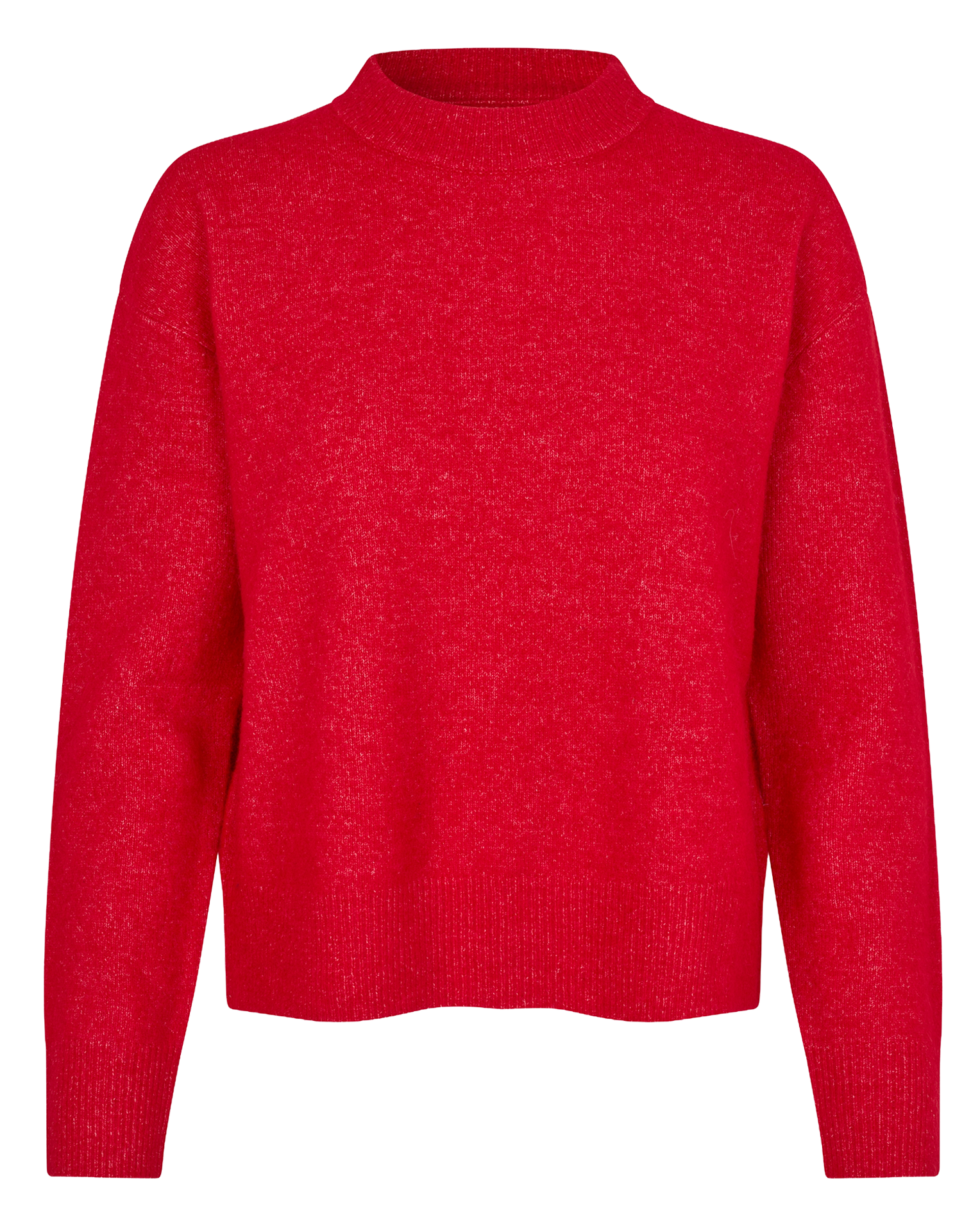 Pull col rond en laine mélangée SAMSOE SAMSOE Rouge