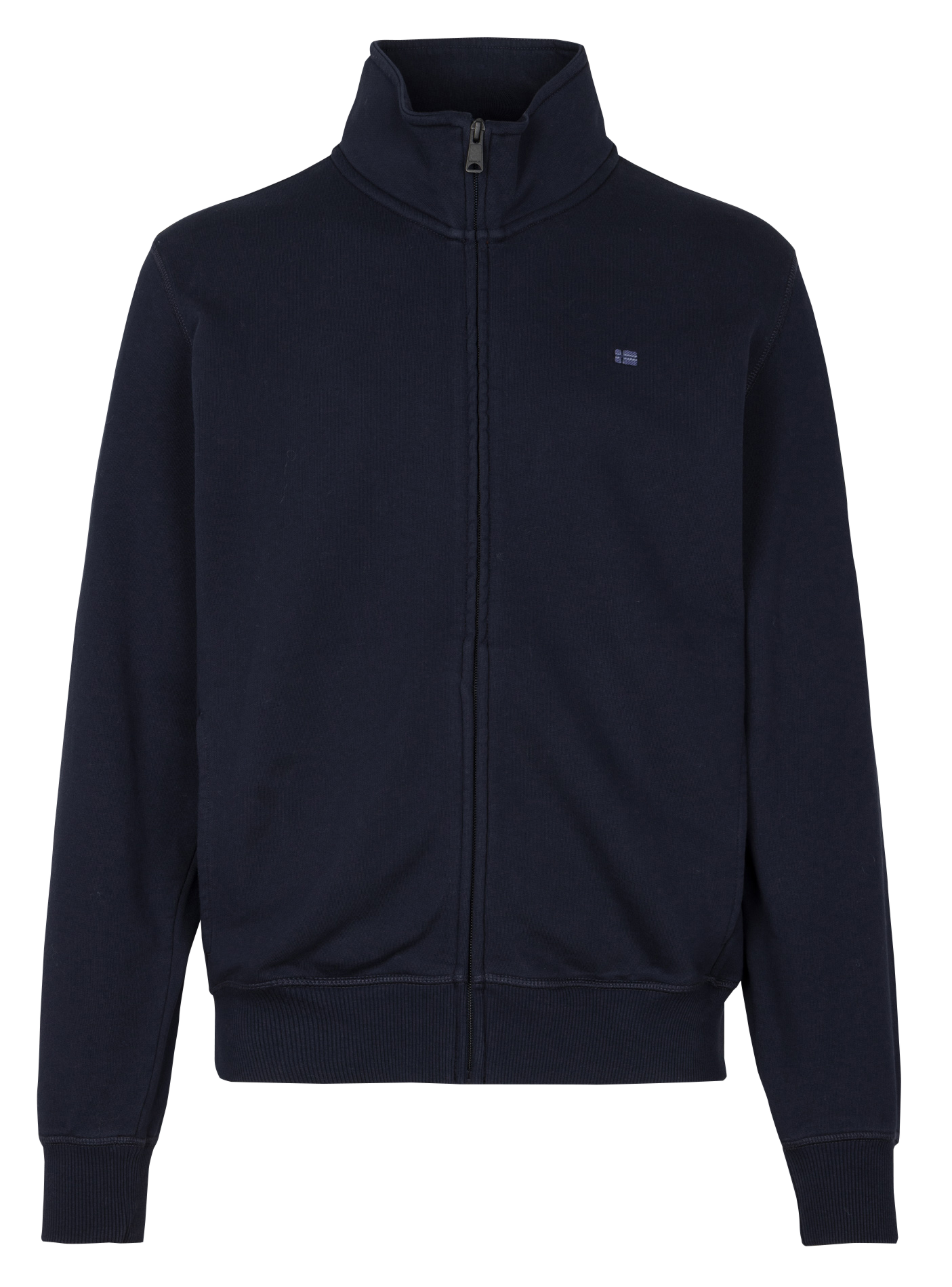 Gilet droit col montant en coton NAPAPIJRI Bleu