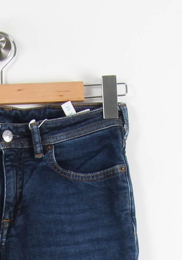 Cropped slim jeans with studs ACNE STUDIOS - Seconde Main Blue