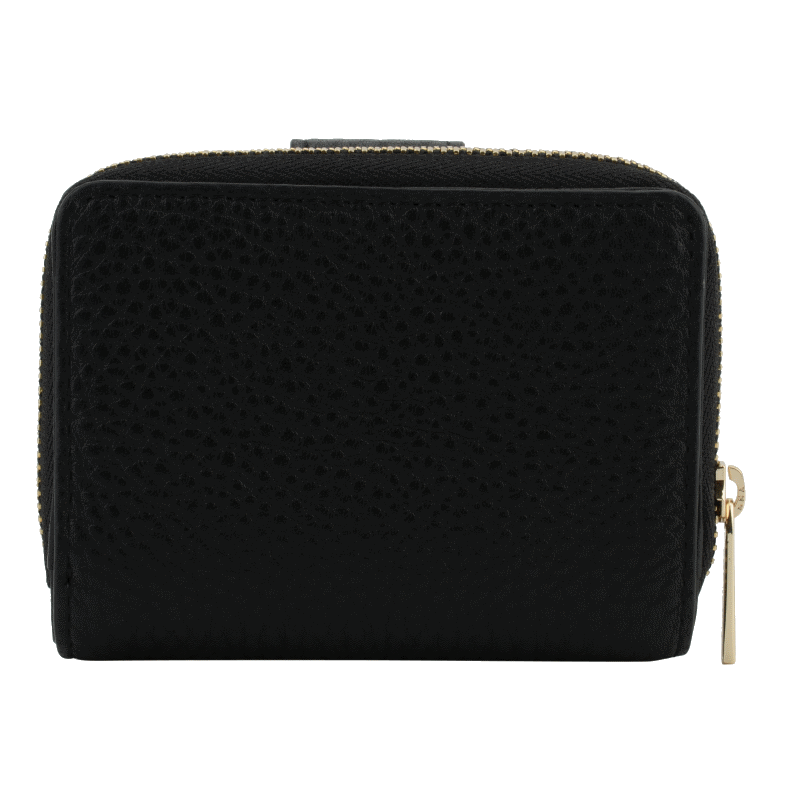 Leather coin purse POURCHET Black