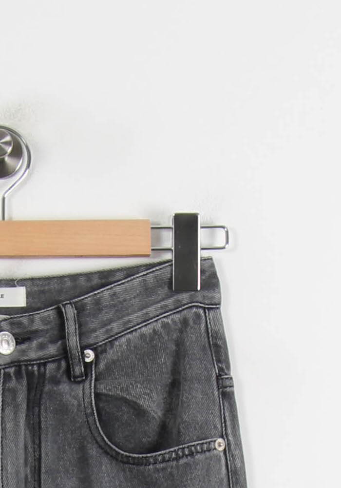 Cropped slim jeans with studs ISABEL MARANT ÉTOILE - SECONDE MAIN Grey