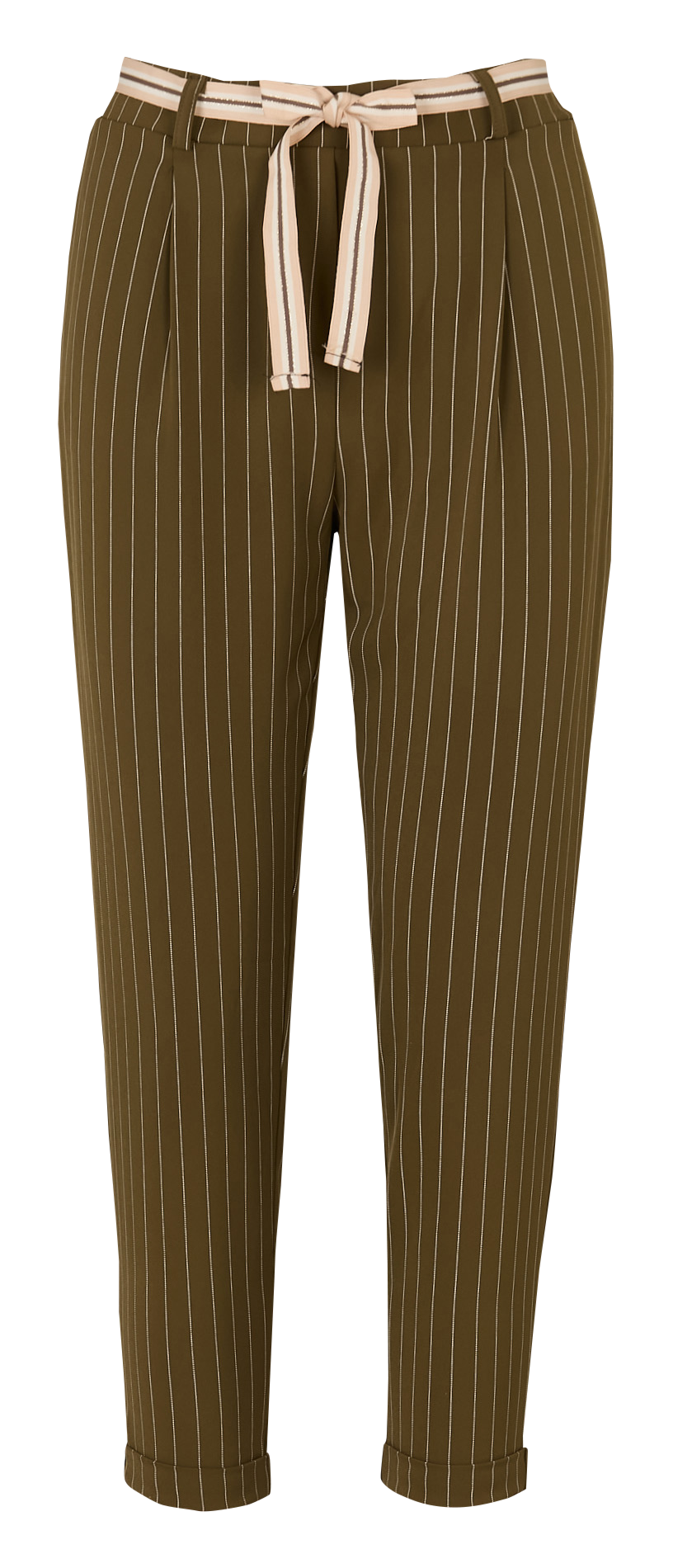 Pantalon droit à rayures PLEASE Vert