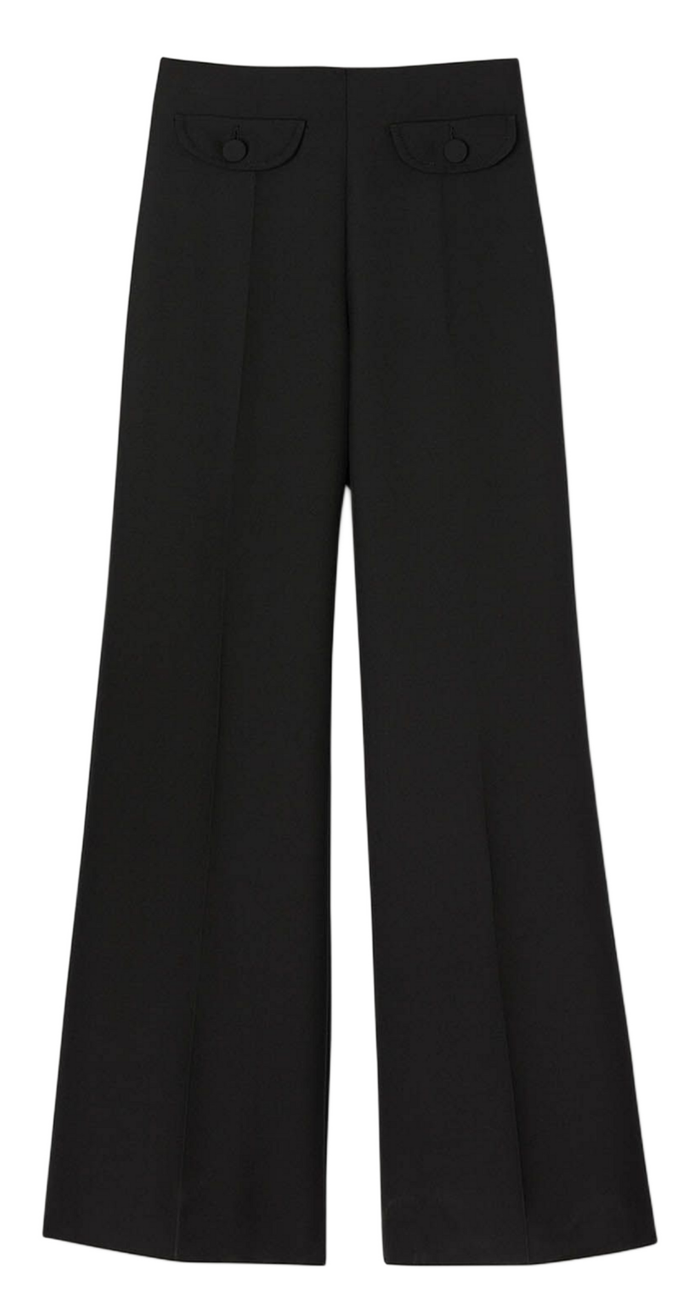 High-waisted flared pants SANDRO Black