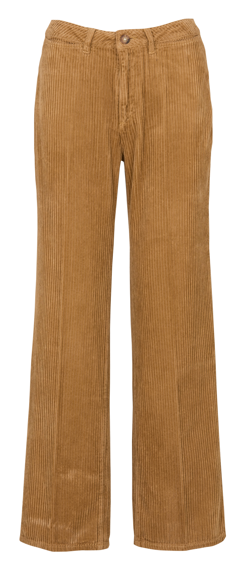 Wijde, katoenen ribbroek LAB DIP Bruin