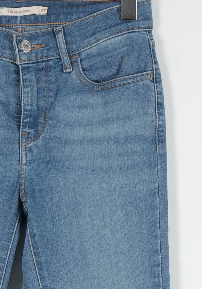 Cropped slim jeans with studs LEVI'S - Seconde main Blue