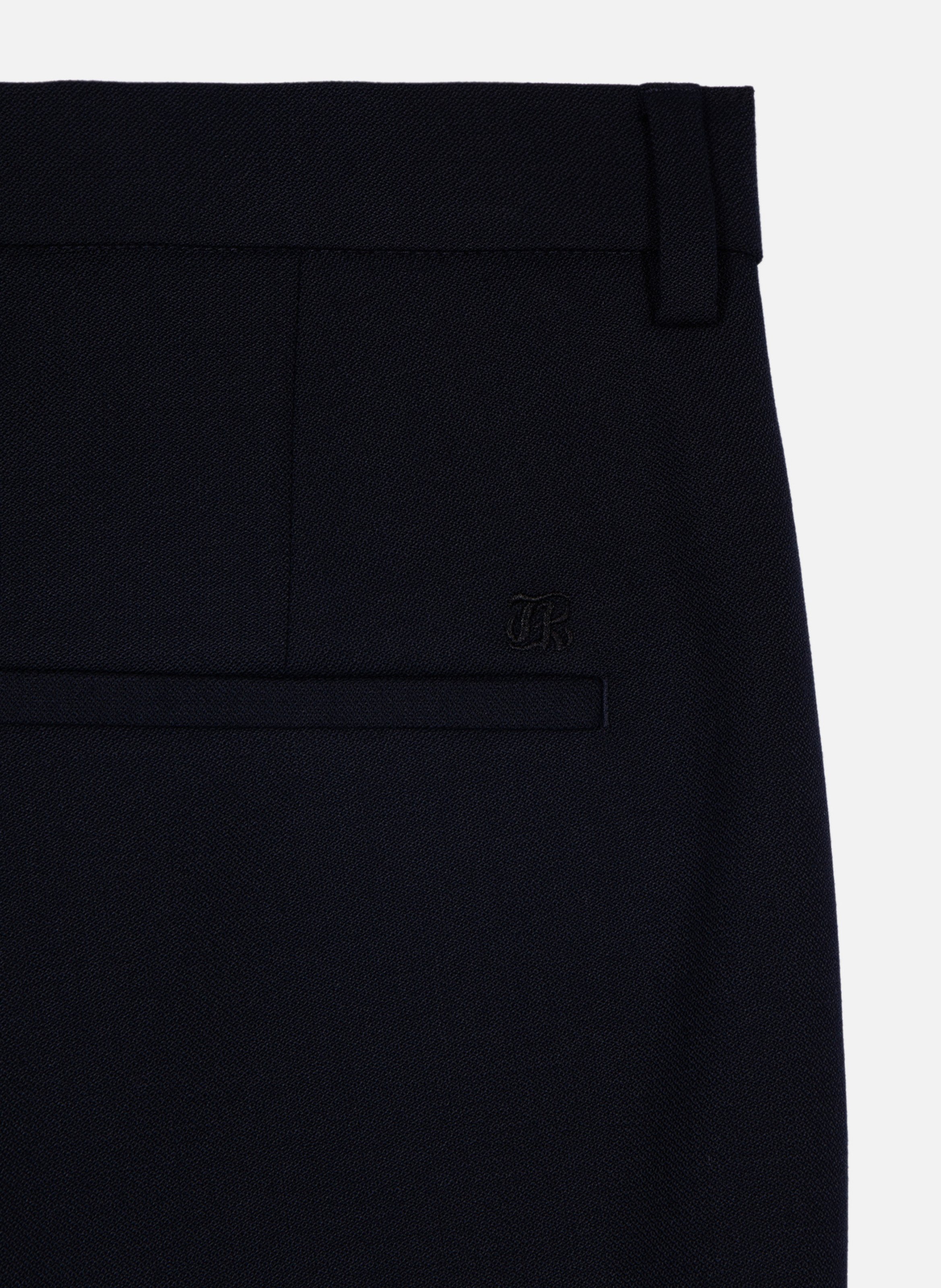 Straight tailored trousers in blended wool THE KOOPLES Blue