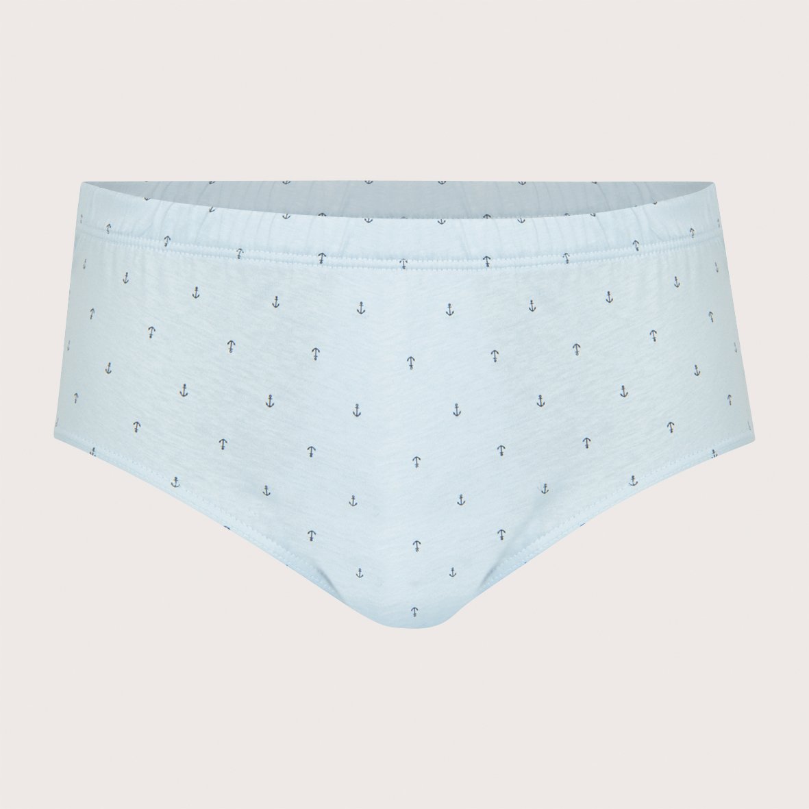 High-rise closed mercerized cotton panties White